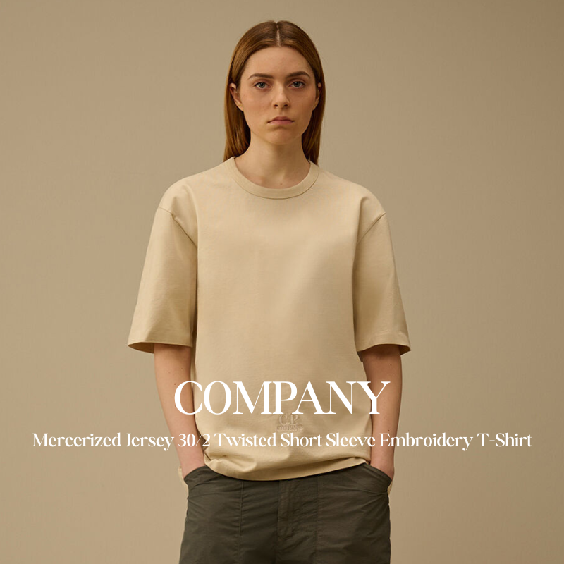 【代購】CP COMPANY 絲光棉刺繡短袖T恤 30/2 雙股棉上衣