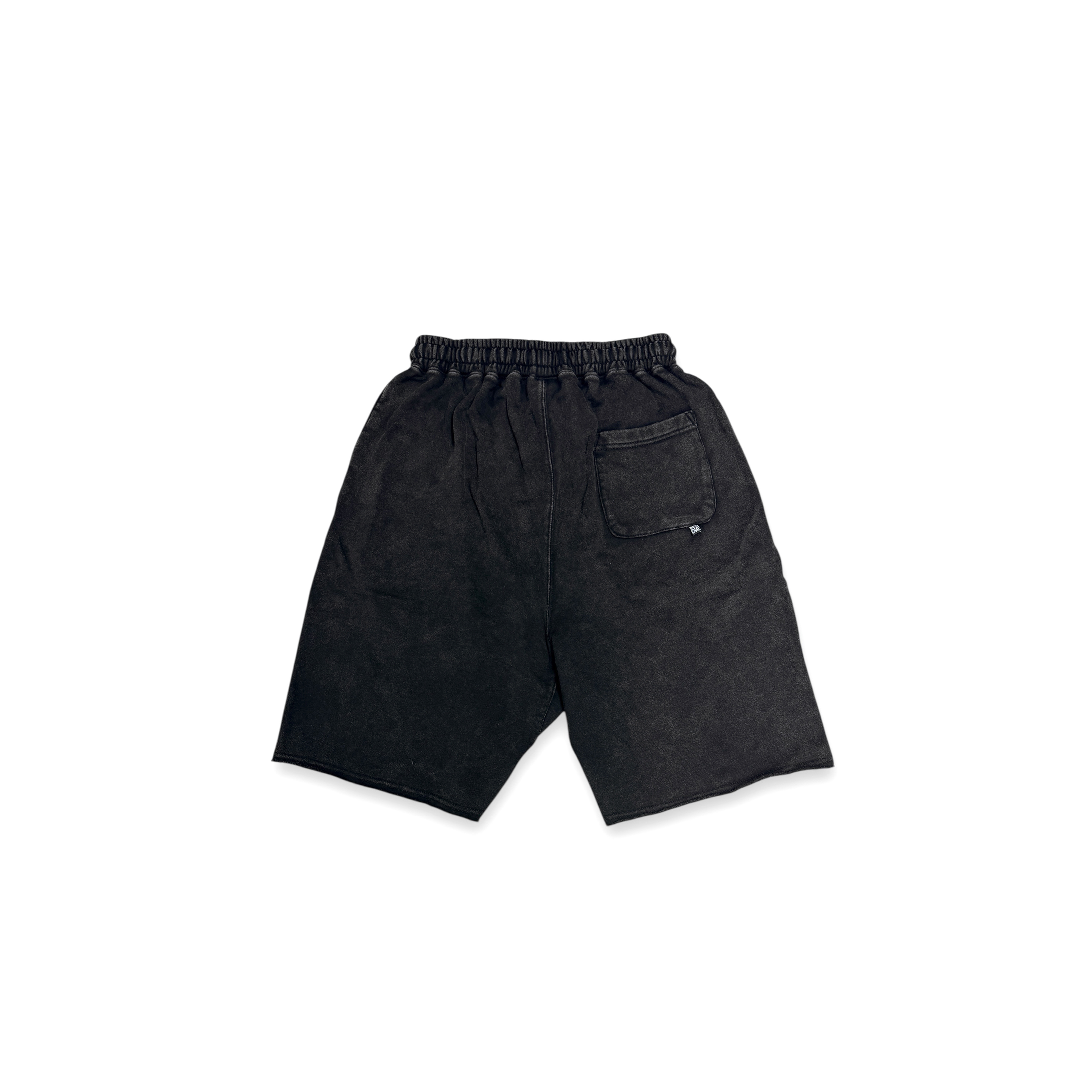 2nd Closet "WAR IS OVER" Sweat Capri Shorts - Black