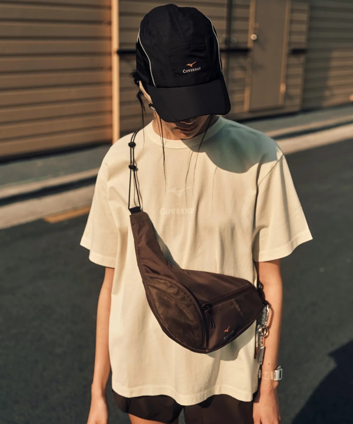 【OWN】Covernat X MIZUNO 短袖 上衣 2026 春夏 新品 聯名 復古 染色 圓領 大LOGO 男女通用 象牙白