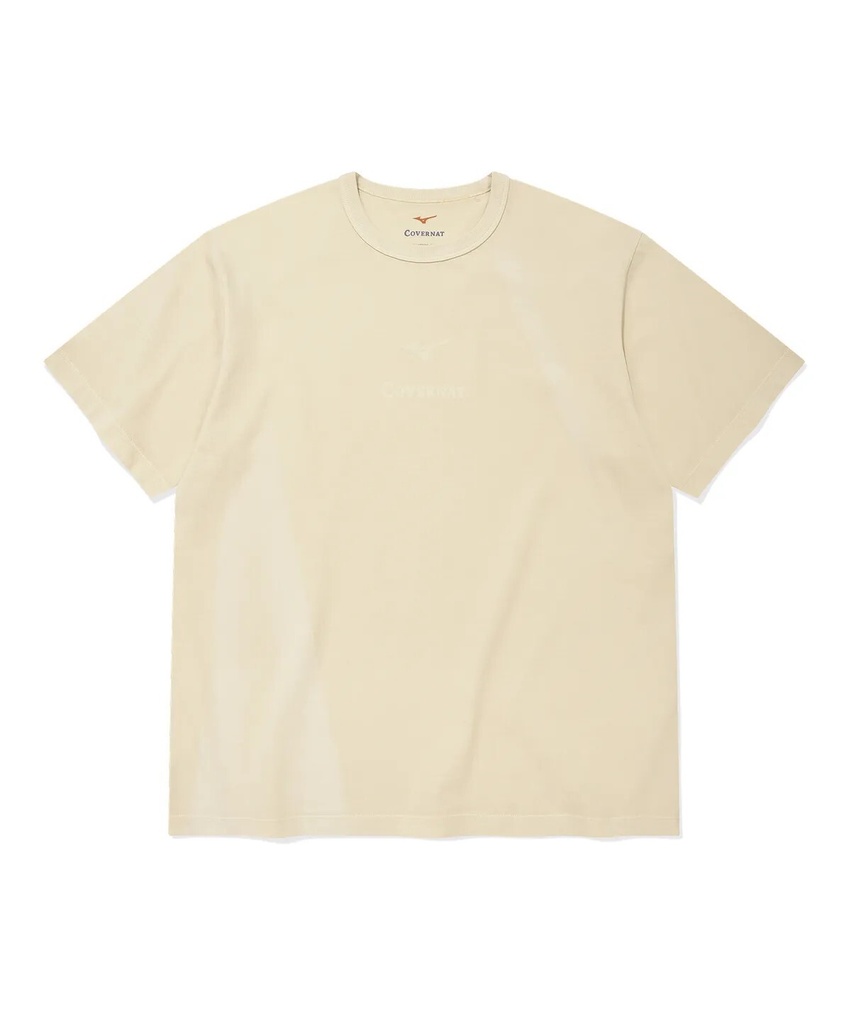 【OWN】Covernat X MIZUNO 短袖 上衣 2026 春夏 新品 聯名 復古 染色 圓領 大LOGO 男女通用 象牙白