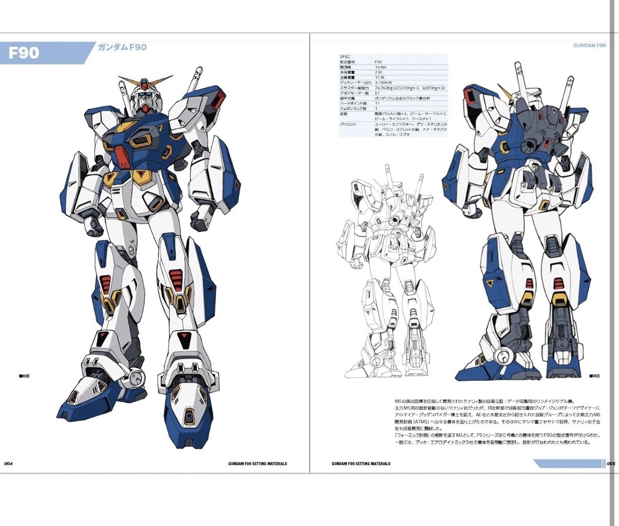 預訂 機動戦士ガンダム F90 設定資料集