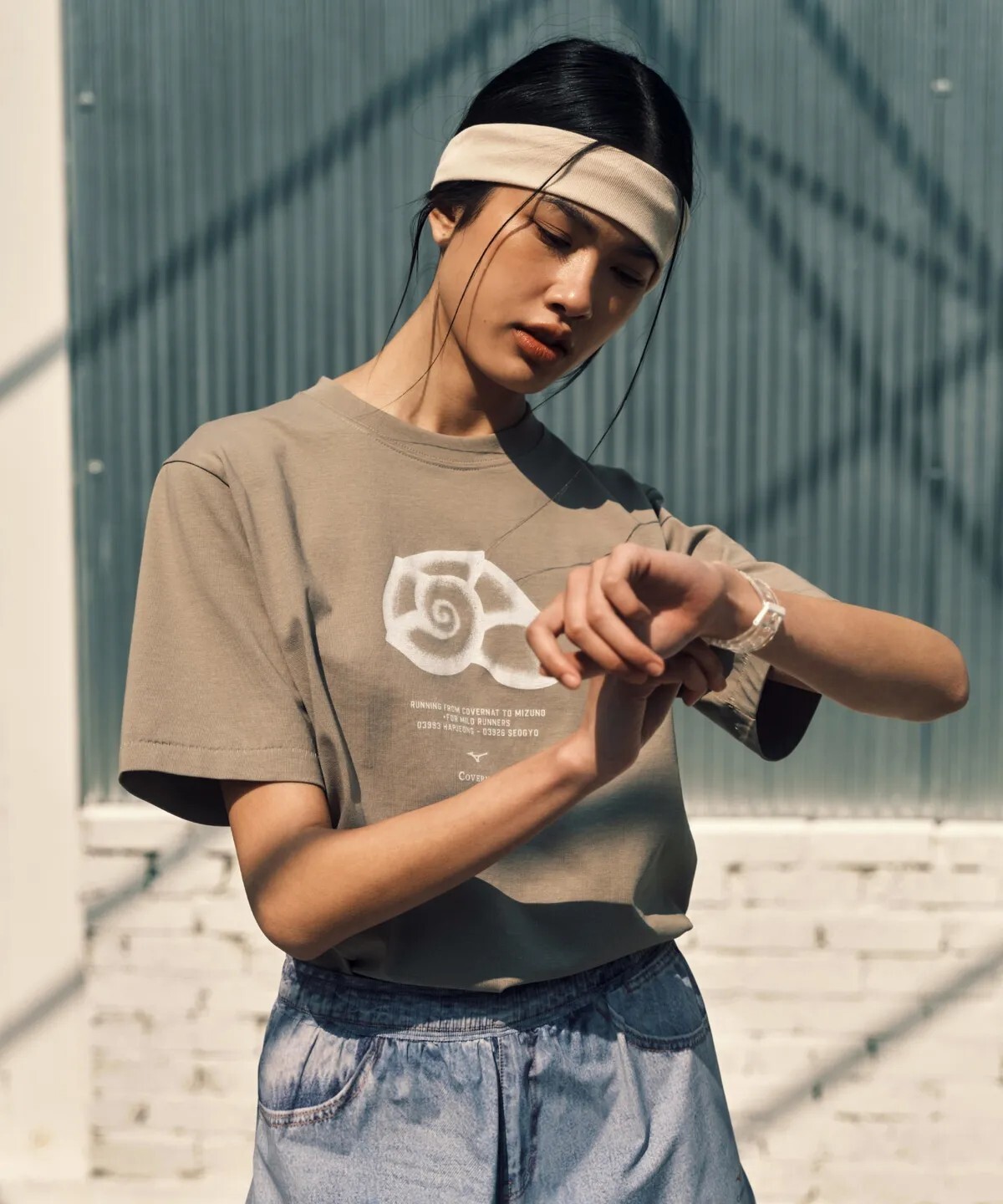 【OWN】Covernat X MIZUNO 短袖 上衣 2026 春夏 新品 聯名 棉質 圓領 貝殼 印花 男女通用 白色 綠色