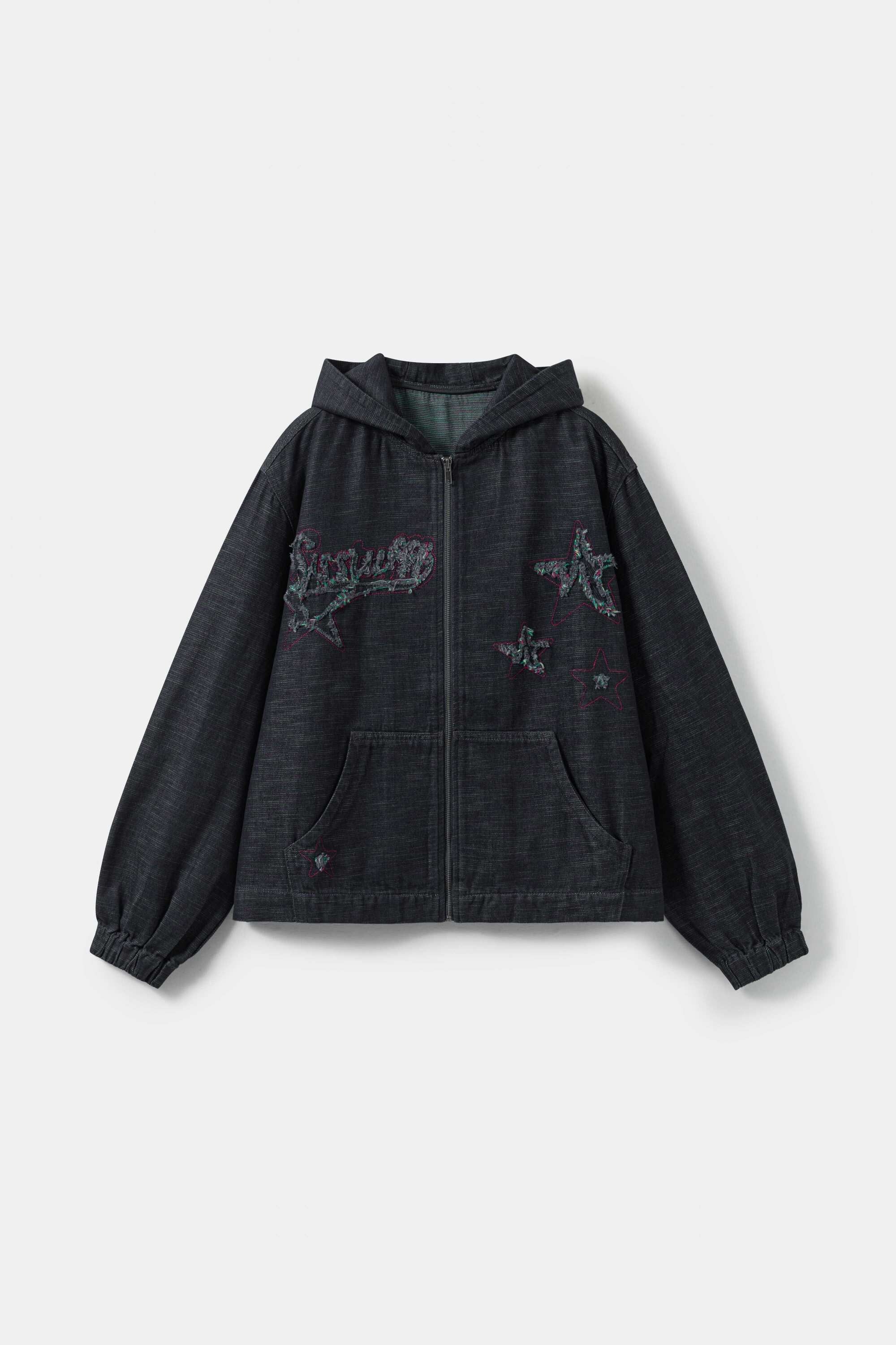 【Focus Store】現貨秒發 SSSTUFFF Starfff Embroidery Denim Zip Up Jacket ''blue'' 丹寧 外套