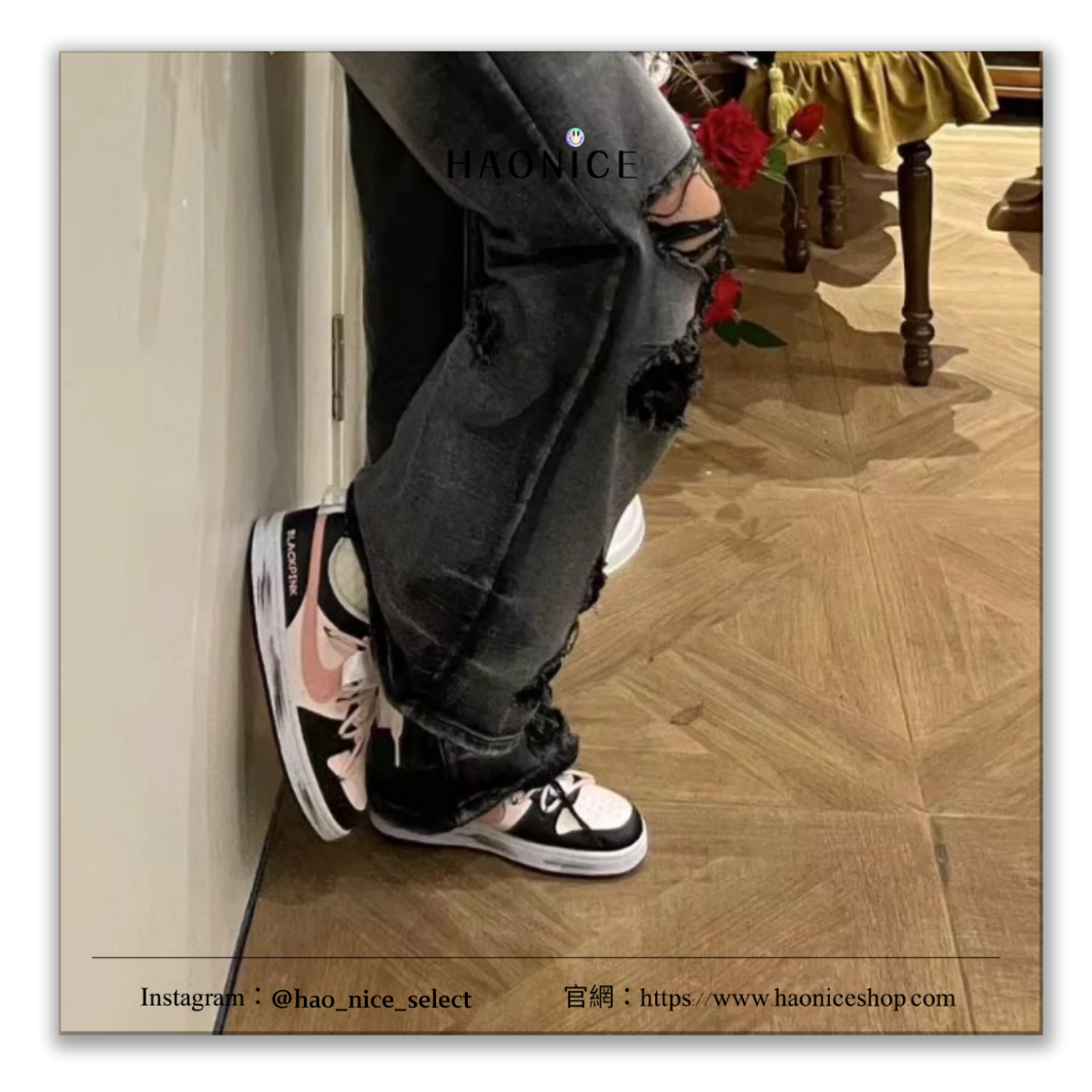 【HAO NICE】客製🎨Nike Court Borough⚡️解構風 Black Pink粉黑暈染 塗鴉 板鞋 休閒鞋 假一賠十 配合legit 驗貨