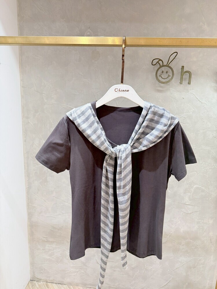 U領百搭素色上衣