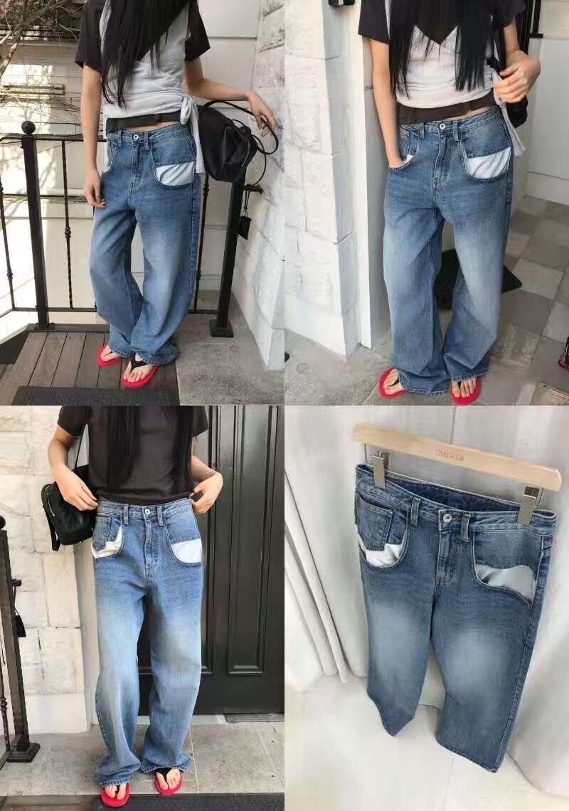CEDAR WOOD 解構口袋牛仔寬褲