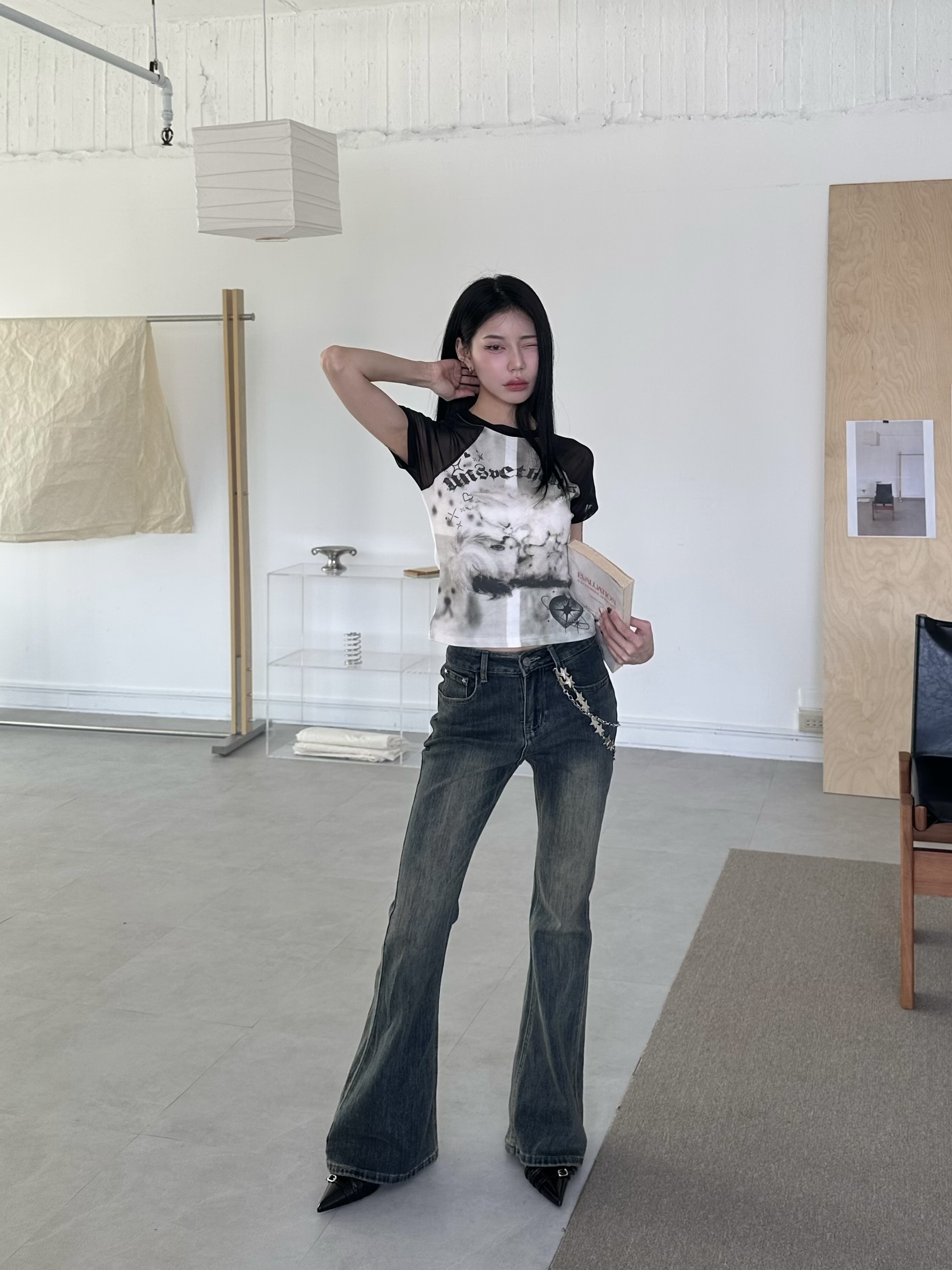 mmb復古完美比例舒適喇叭褲