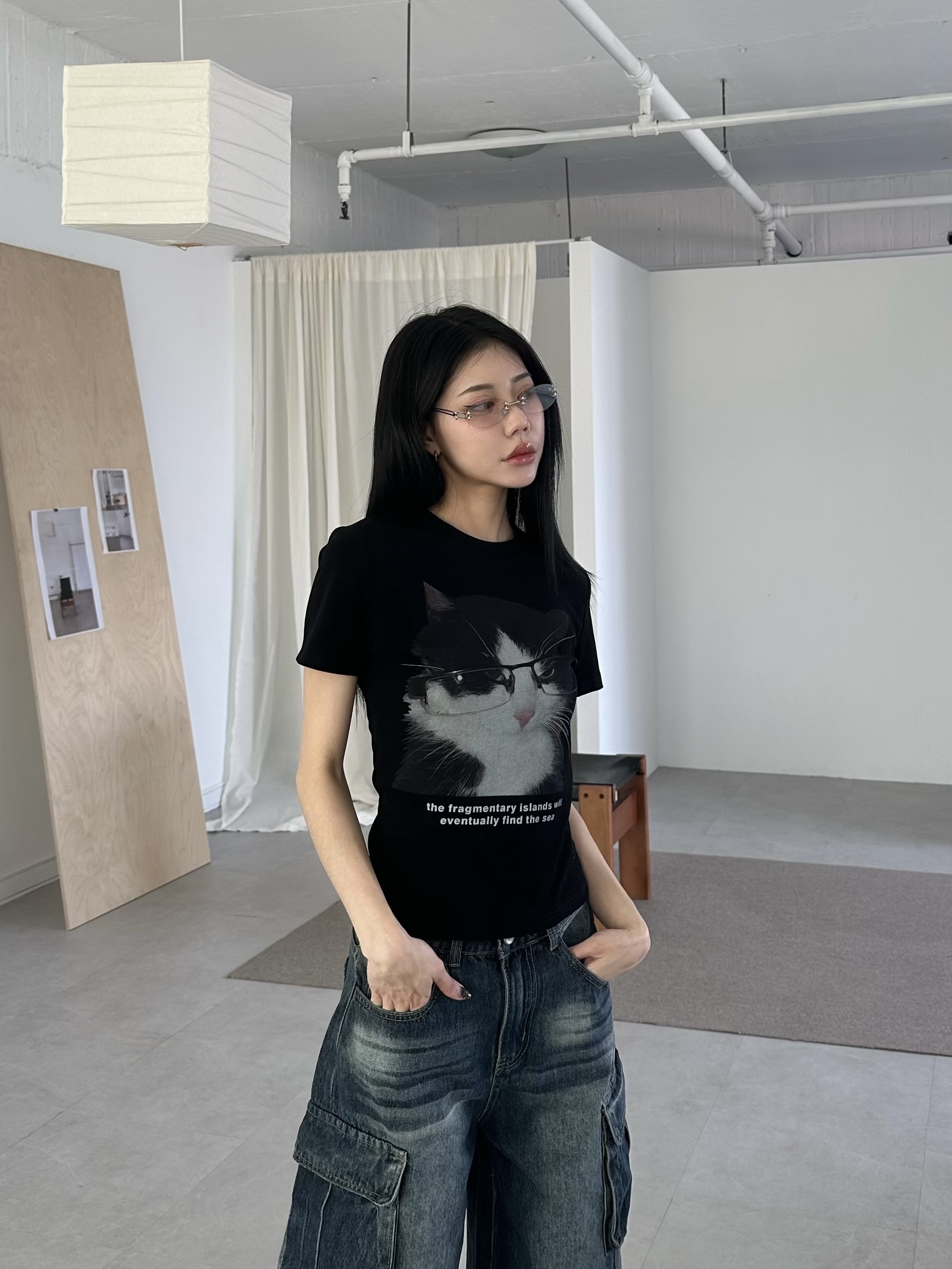 眼鏡貓貓tee