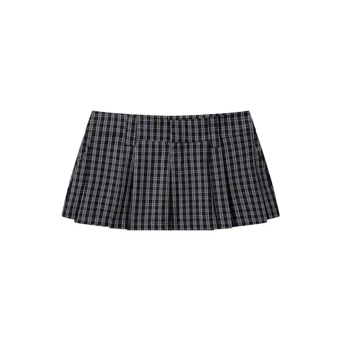 PUSH PUSH Gingham Mini Skirt 格紋 百褶 短裙