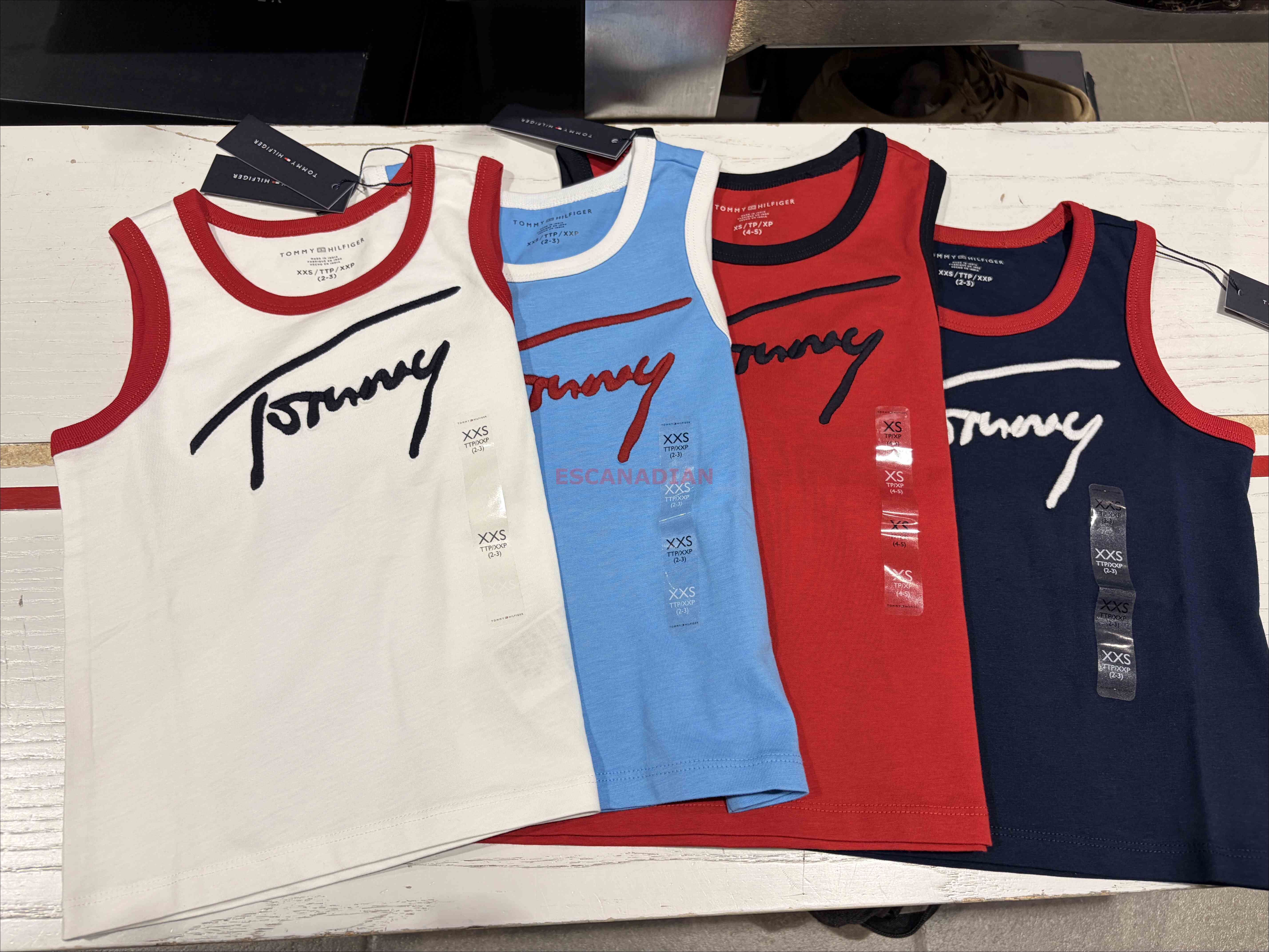 TOMMY 男大童 刺繡字樣 背心 (4色)