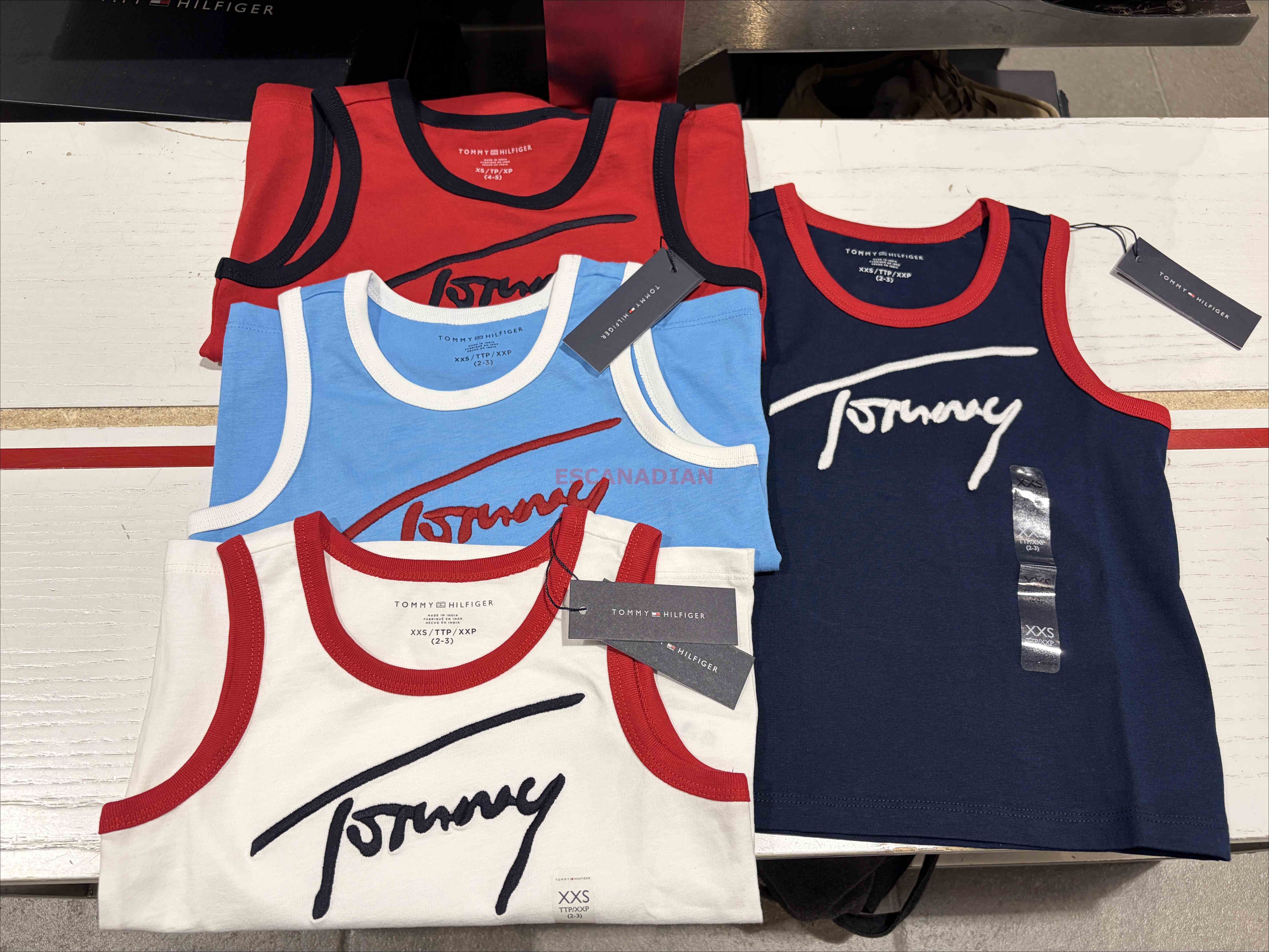 TOMMY 男大童 刺繡字樣 背心 (4色)