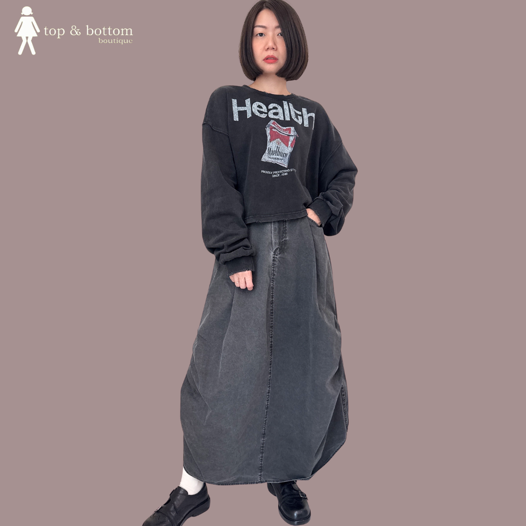 LONG SLEEVE VINTAGE "HEALTH" SHORT SWEATS
