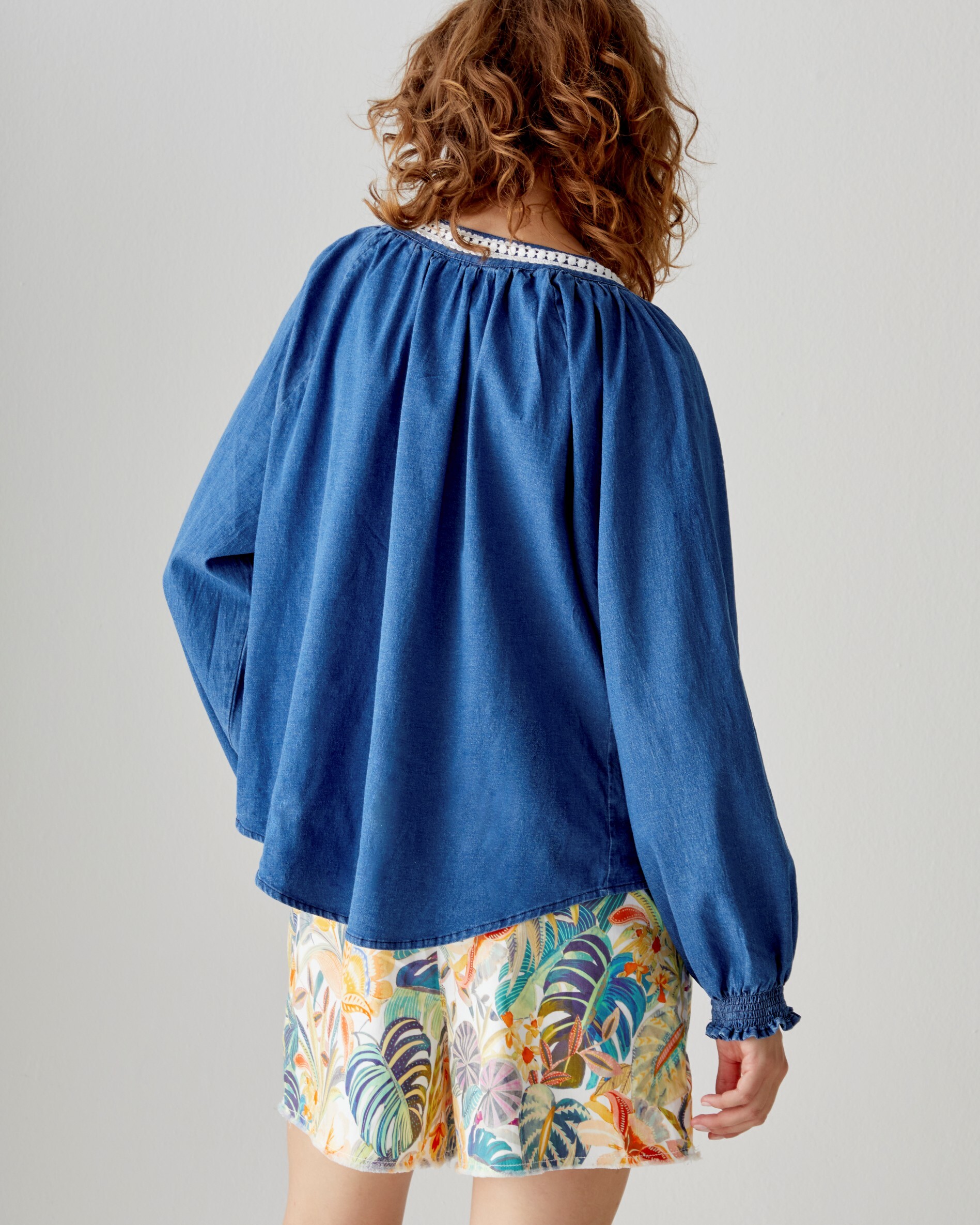 1SJ0503-012 [SHAFT JEANS] Blusa Mousse Denim #BP1D4AD4561 (EU)