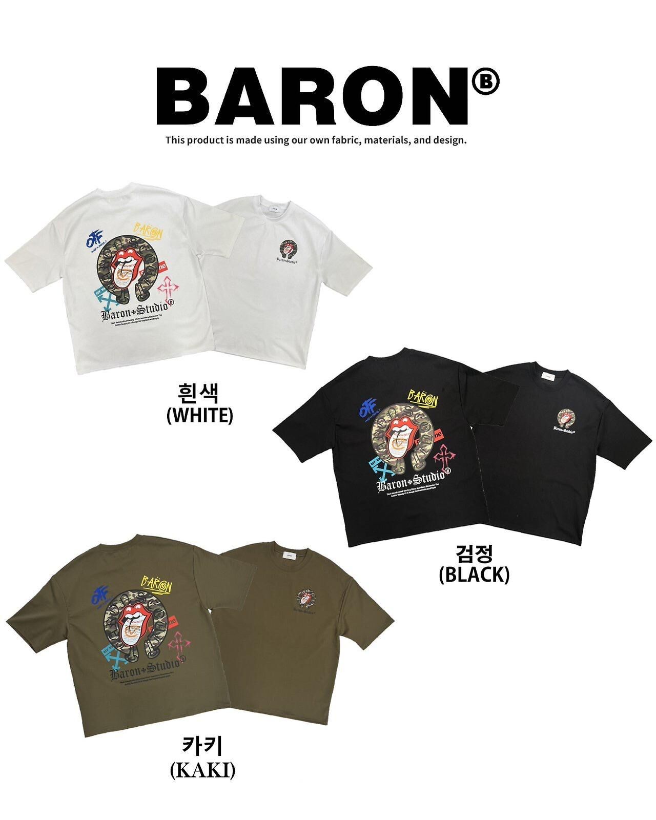 英文字圖案短袖Tee BARON-253T