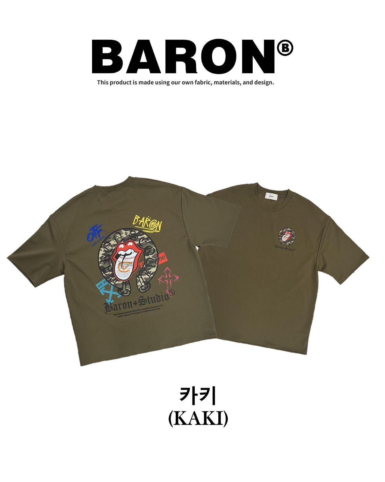 英文字圖案短袖Tee BARON-253T
