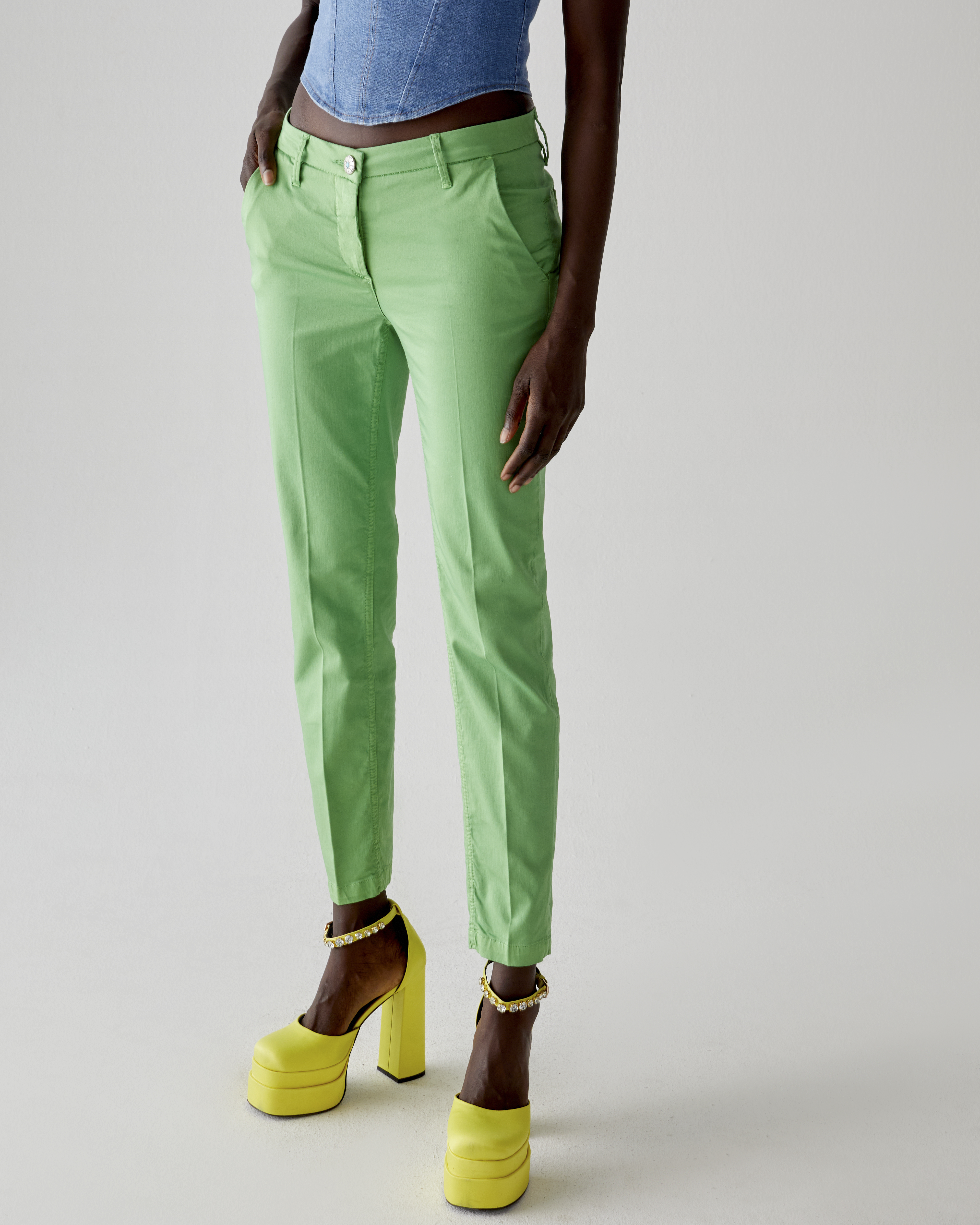 1SJ0503-009 [SHAFT JEANS] Chinos Star Tessuto Green #BP1D33T4500 (EU)