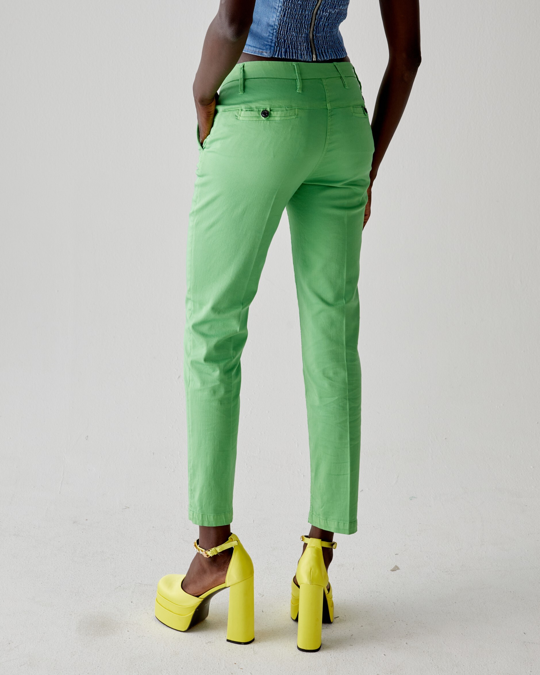 1SJ0503-009 [SHAFT JEANS] Chinos Star Tessuto Green #BP1D33T4500 (EU)