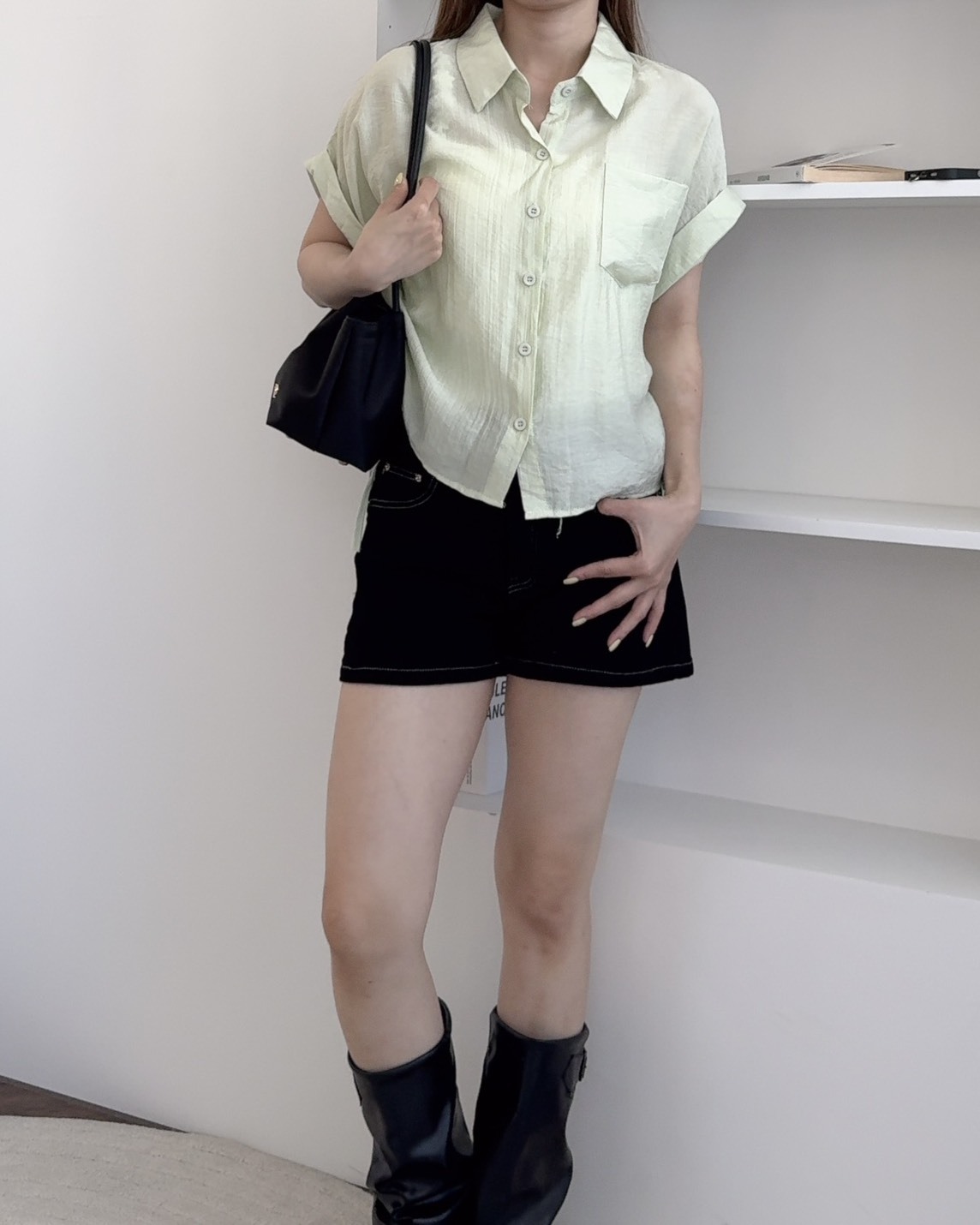 法朵Fado shop｜側綁帶捲袖短襯衫 3725008 五色