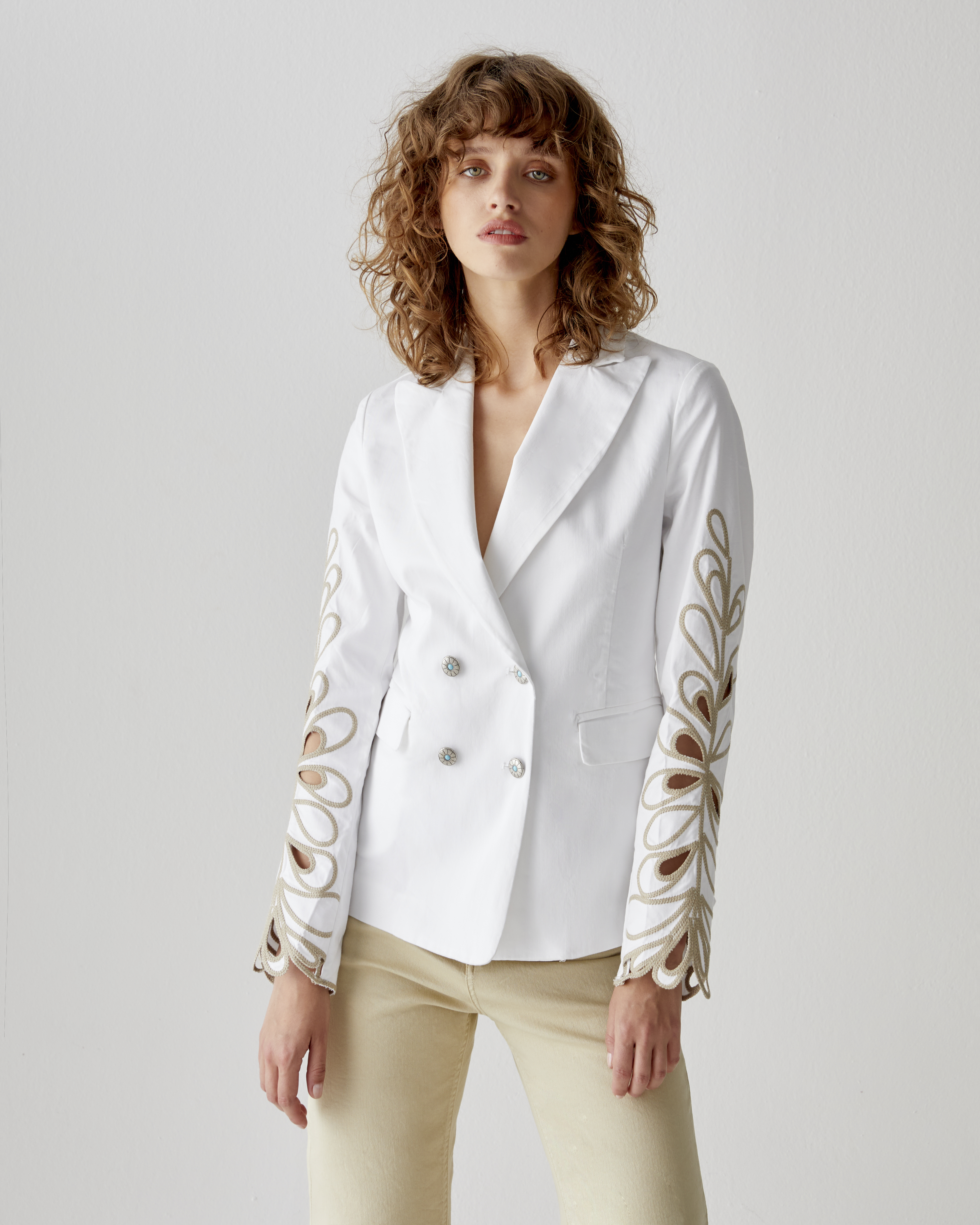 1SJ0503-006 [SHAFT JEANS] Blazer Bianco #BP1D2AT3100 (EU)