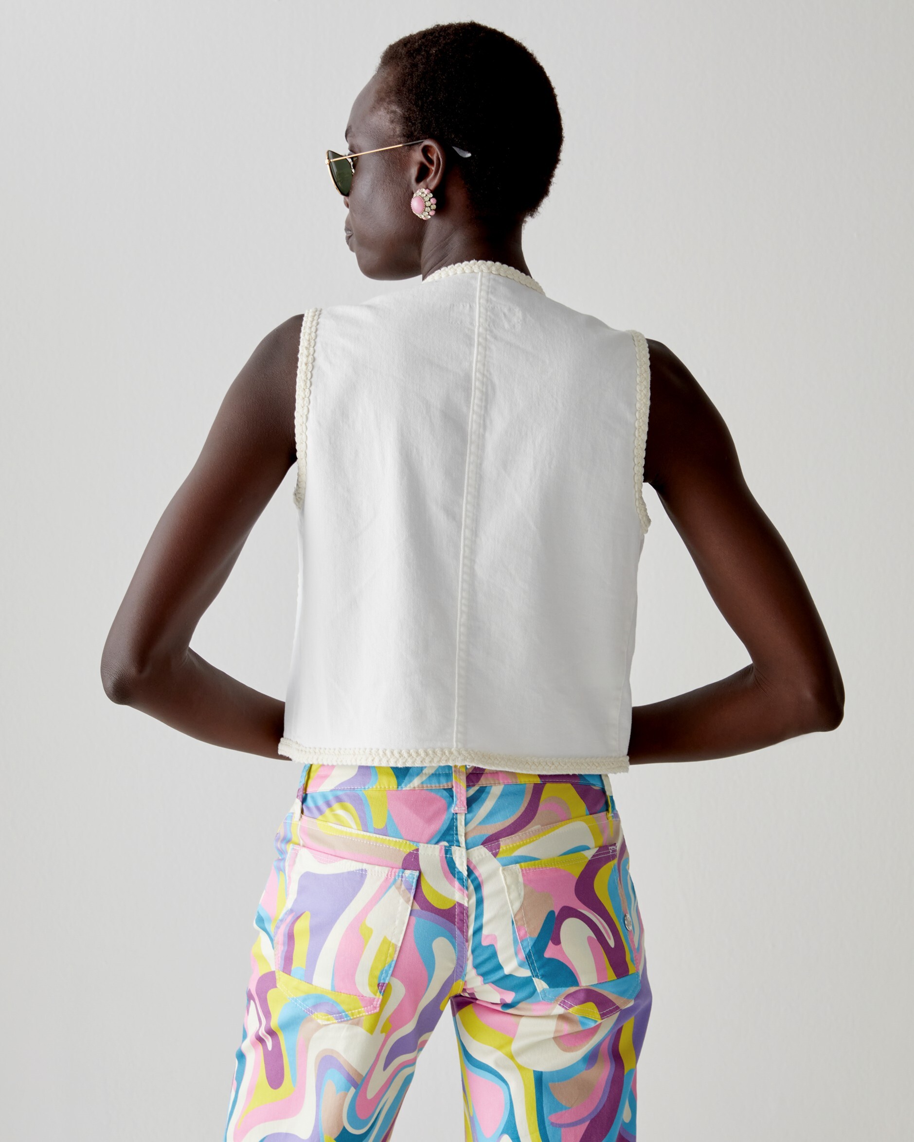 1SJ0503-013 [SHAFT JEANS] Gilet (Con Treccia) Off-White #BP1D5BT2900 (EU)