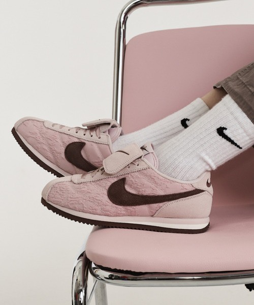 <國外折扣😍>NIKE Cortez Textile 櫻花粉棕阿甘鞋 女鞋