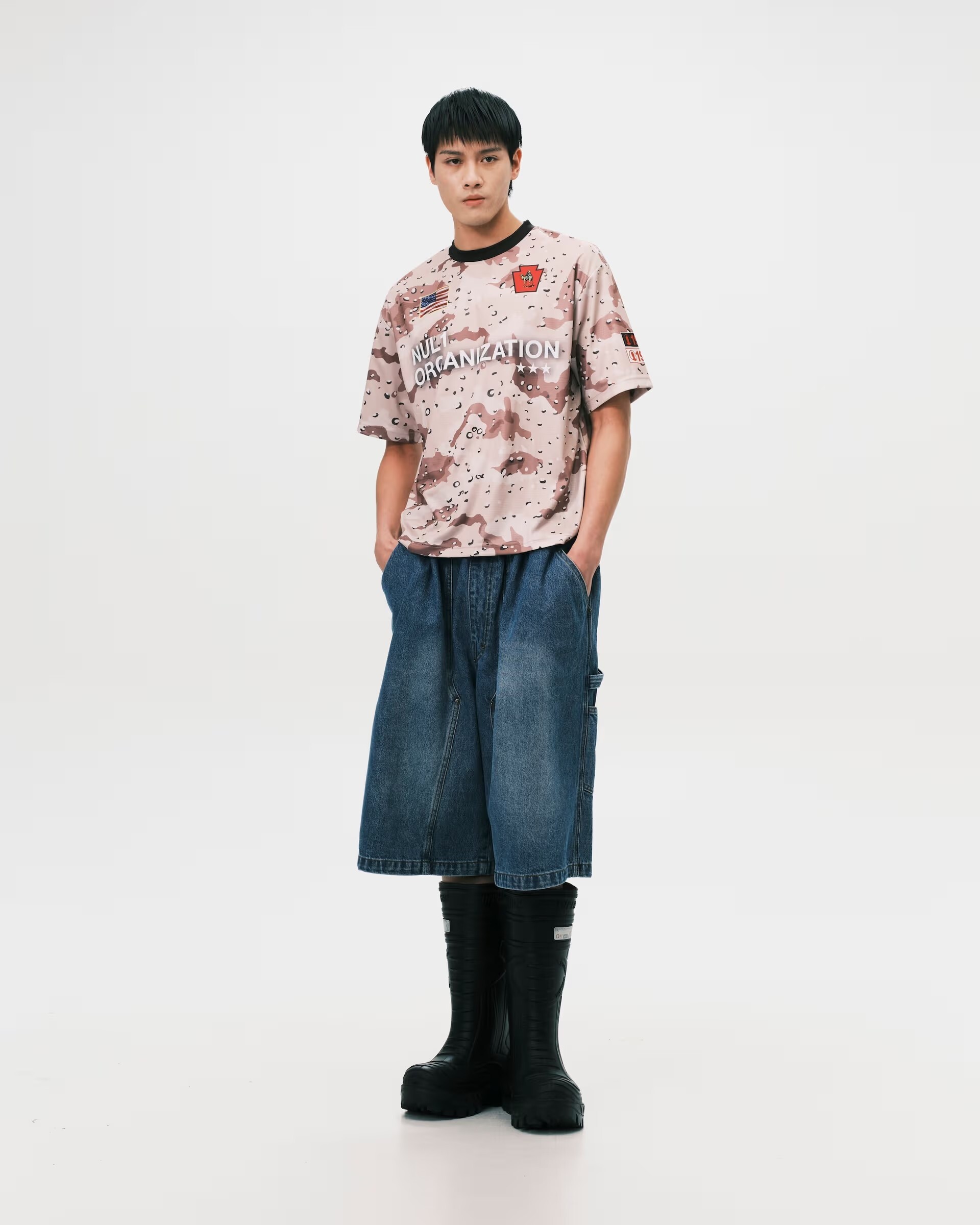 【車庫服飾】nul1.org (nu-P58) W-Shorts II Blue Denim