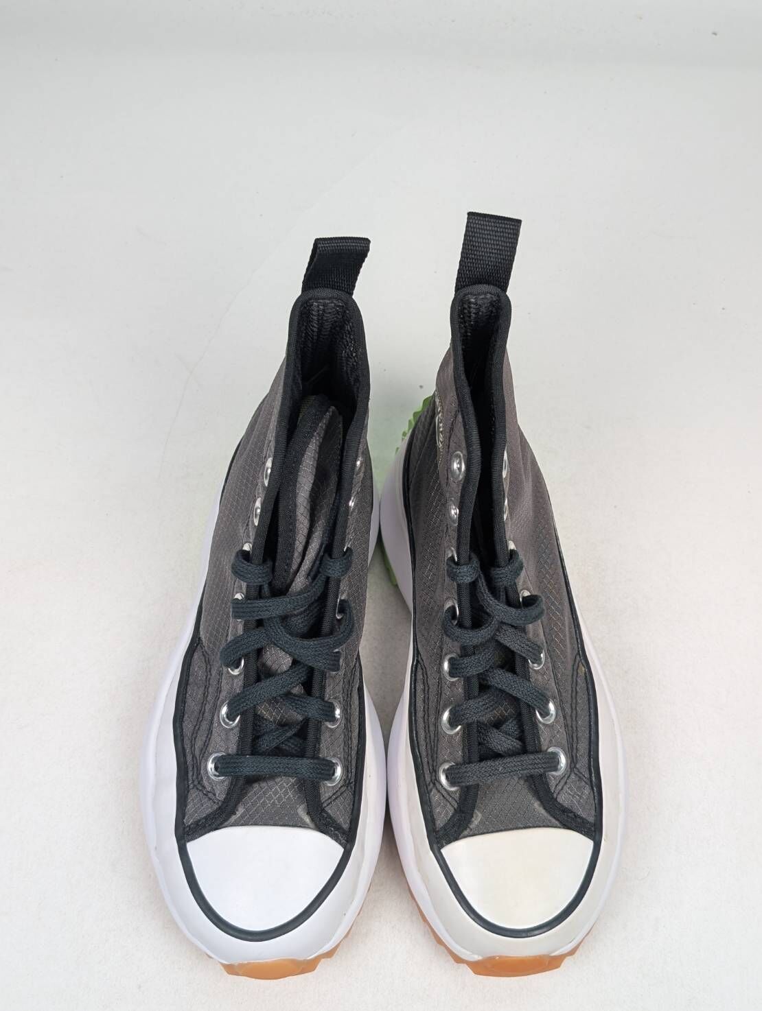 微瑕疵-左腳鞋面泛黃 167852C M4 Converse Run Star Hike 黑綠 半透明 鋸齒