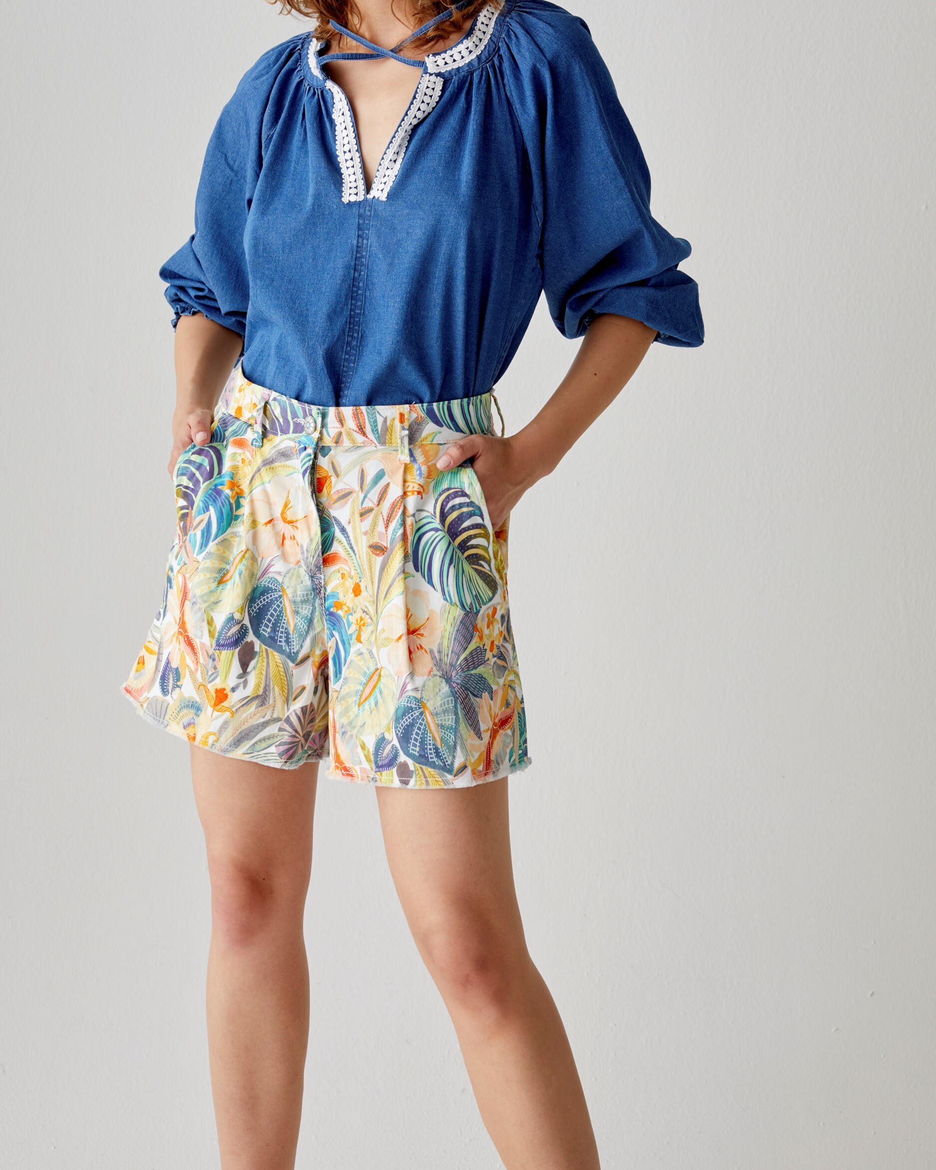 1SJ0503-022 [SHAFT JEANS] 短褲寶琳格林 #BP1DC3A8804 (EU)