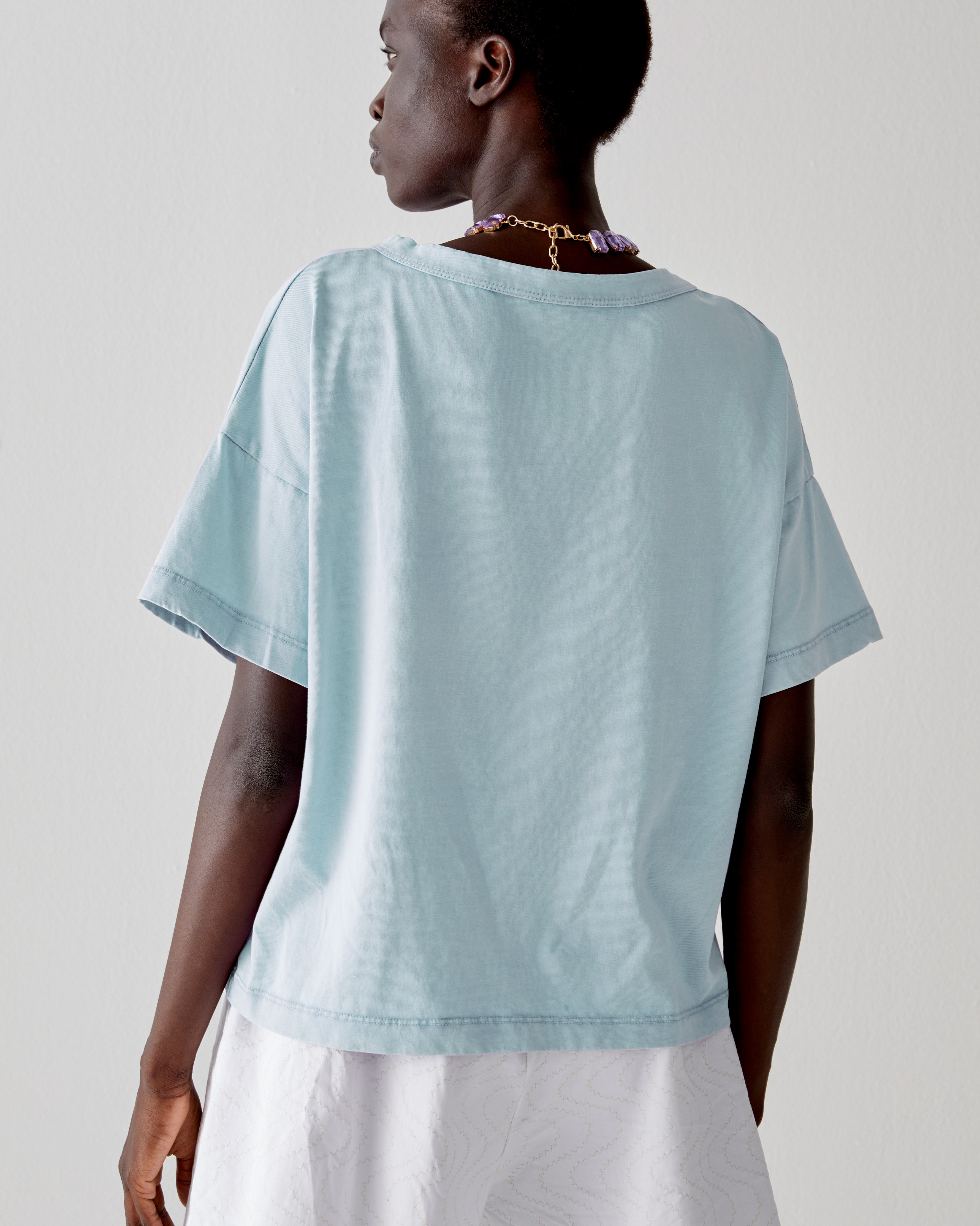1SJ0503-030 [SHAFT JEANS] Tee Celeste #BP1DP4A28 (EU)