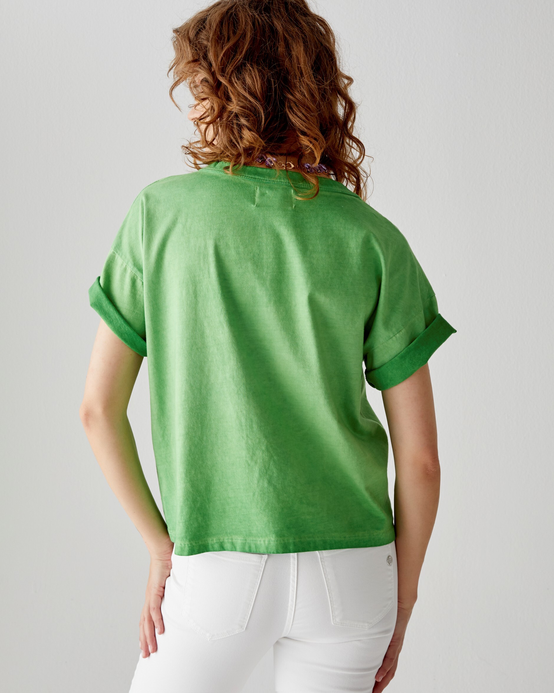 1SJ0503-032 [SHAFT JEANS] 綠色T恤衫 #BP1DP4A28J6 (EU)