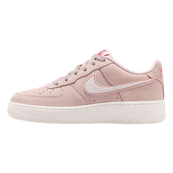 【逢甲 FUZZY】Nike Air Force 1 GS 麂皮 縫線 粉白 IB5688-600