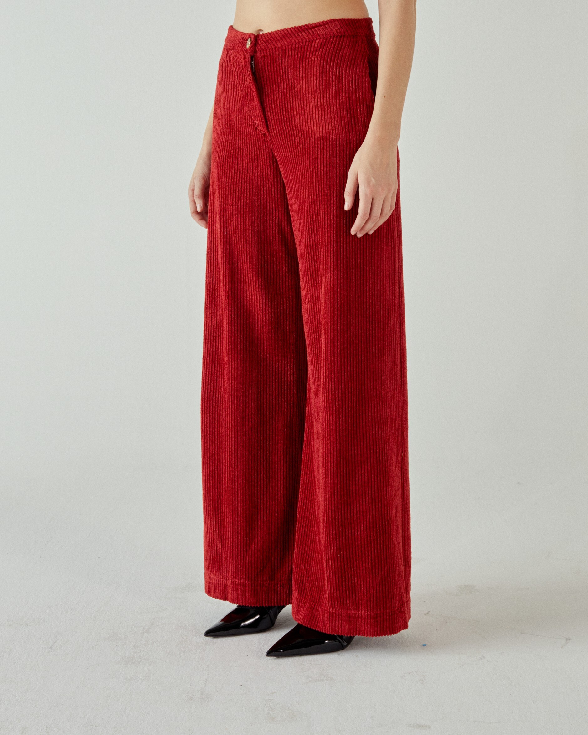 1SJ0503-050 [SHAFT JEANS] 弗萊爾深紅色 #CI1D34T6700 (EU)