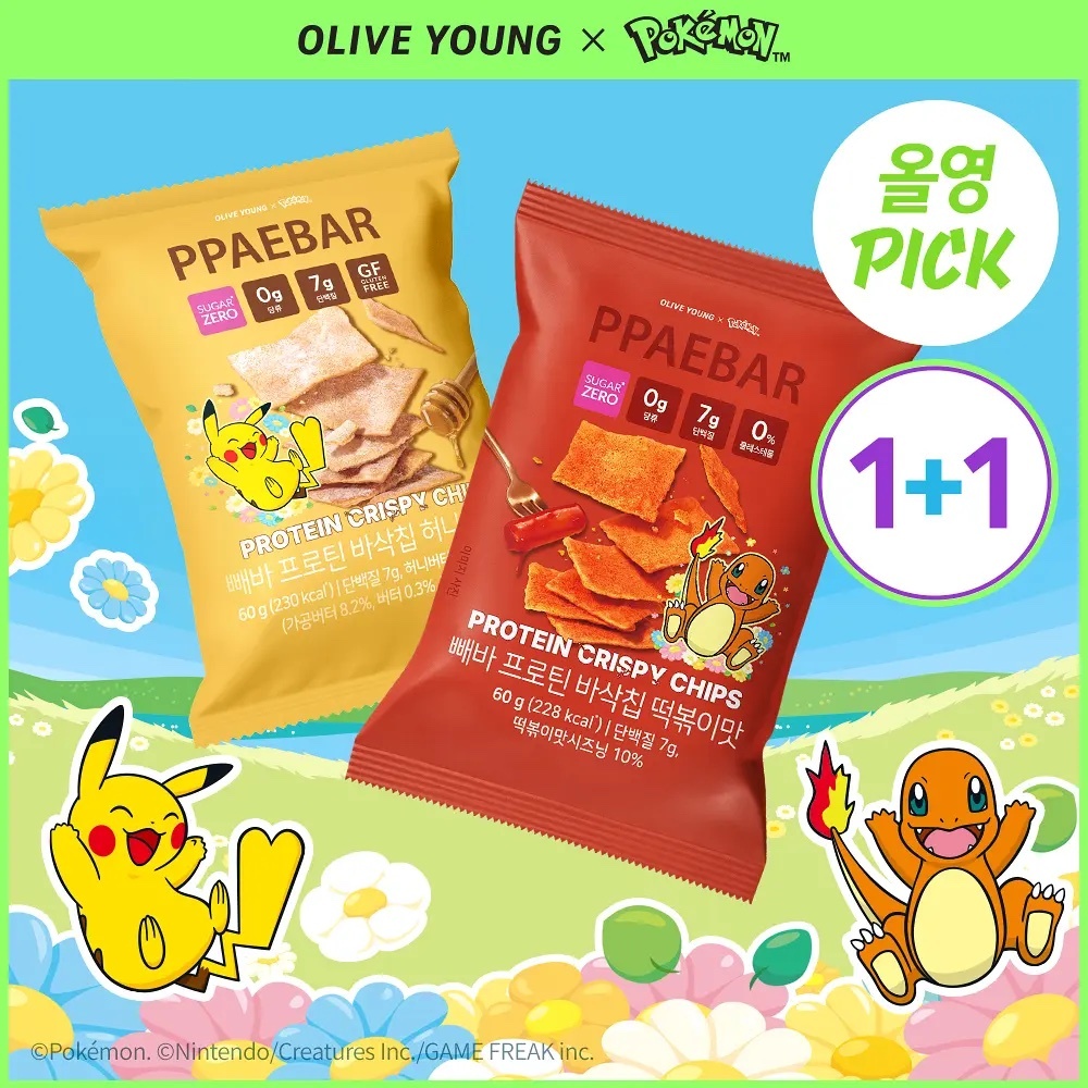 《Olive young連線》PPAEBAR x pokemon protein crispy chips