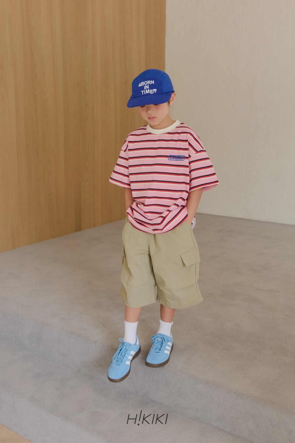 Hikiki Standard 條紋拼色 tee / 2色