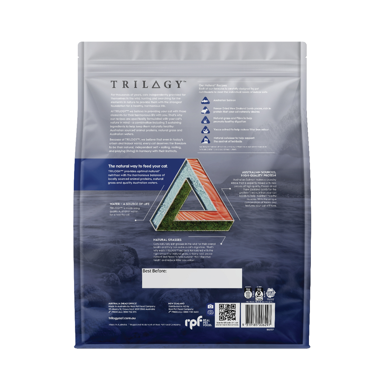 Trilogy奇境| 凍乾無穀成貓糧| 澳洲三文魚+紐西蘭羊肺| 5kg