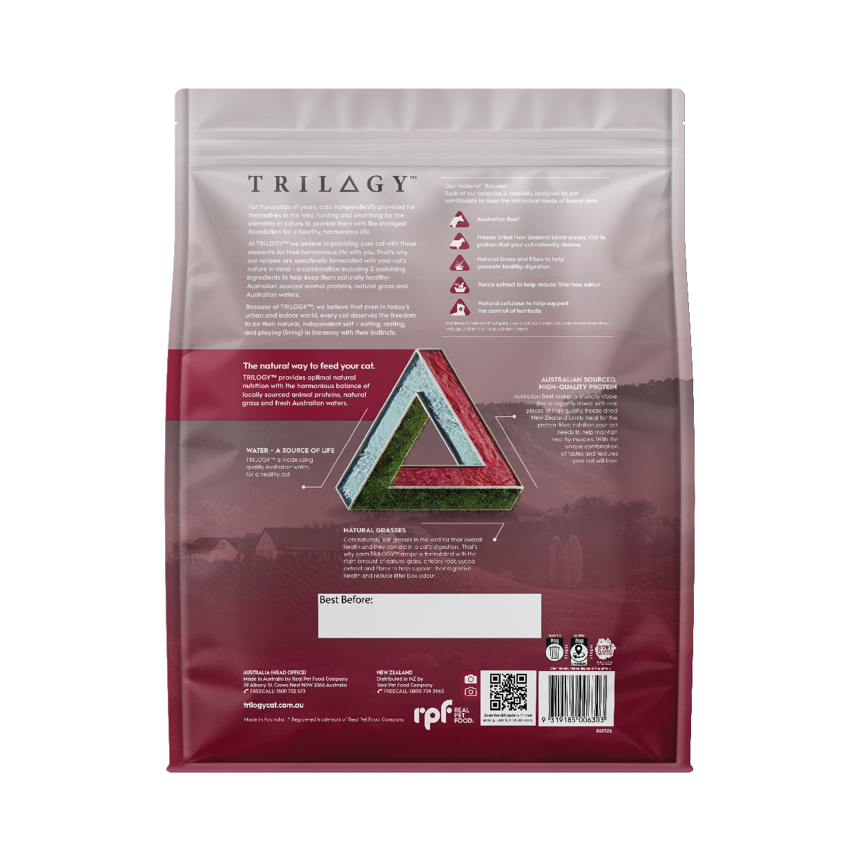 Trilogy奇境| 凍乾無穀成貓糧| 澳洲牛肉+紐西蘭羊肺| 5kg