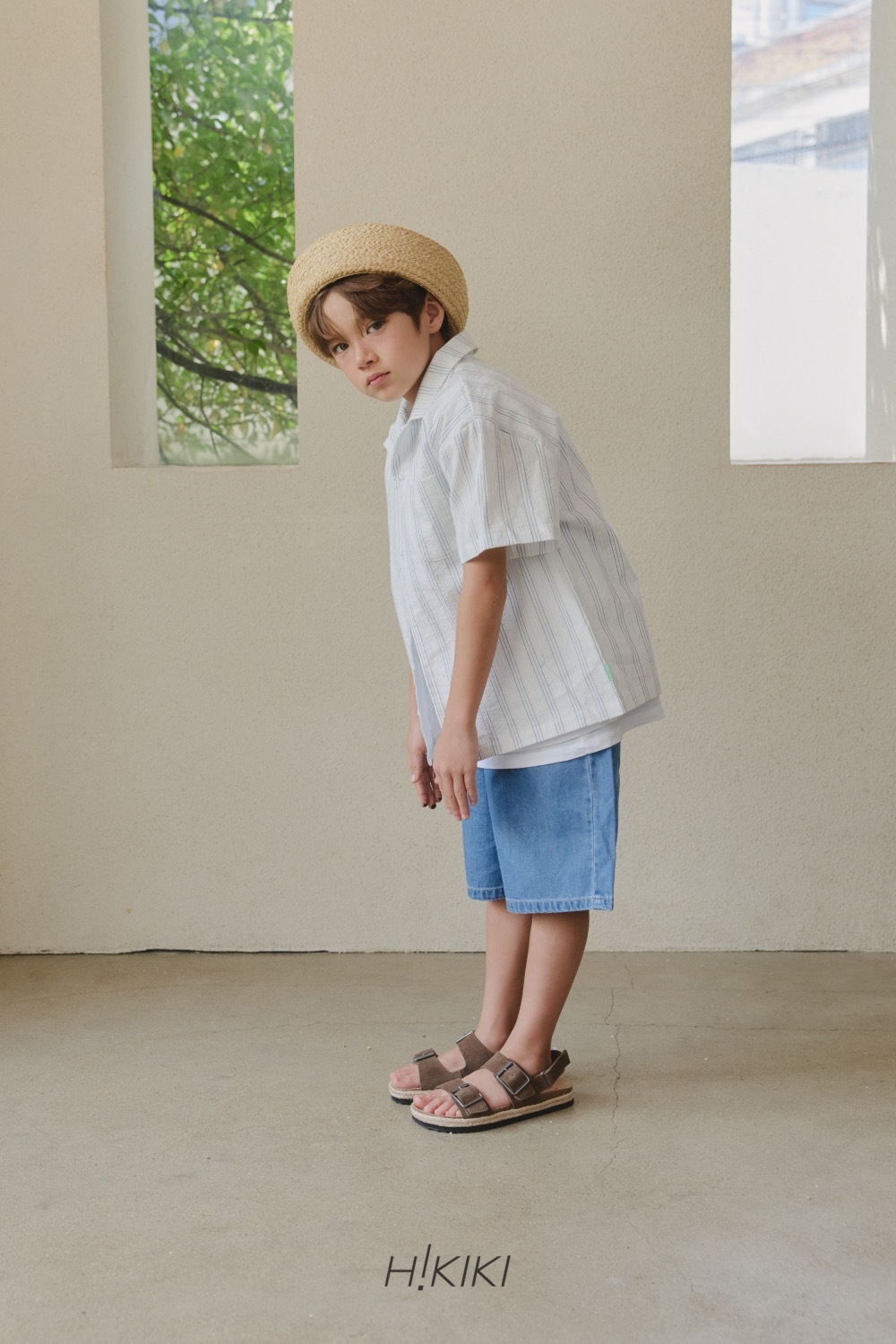 Hikiki 清新直紋襯衫