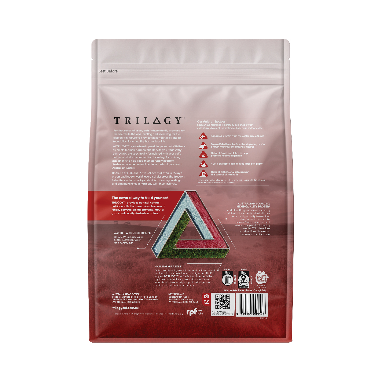 Trilogy奇境| 凍乾無穀成貓糧| 澳洲袋鼠+紐西蘭羊肺| 1.8kg