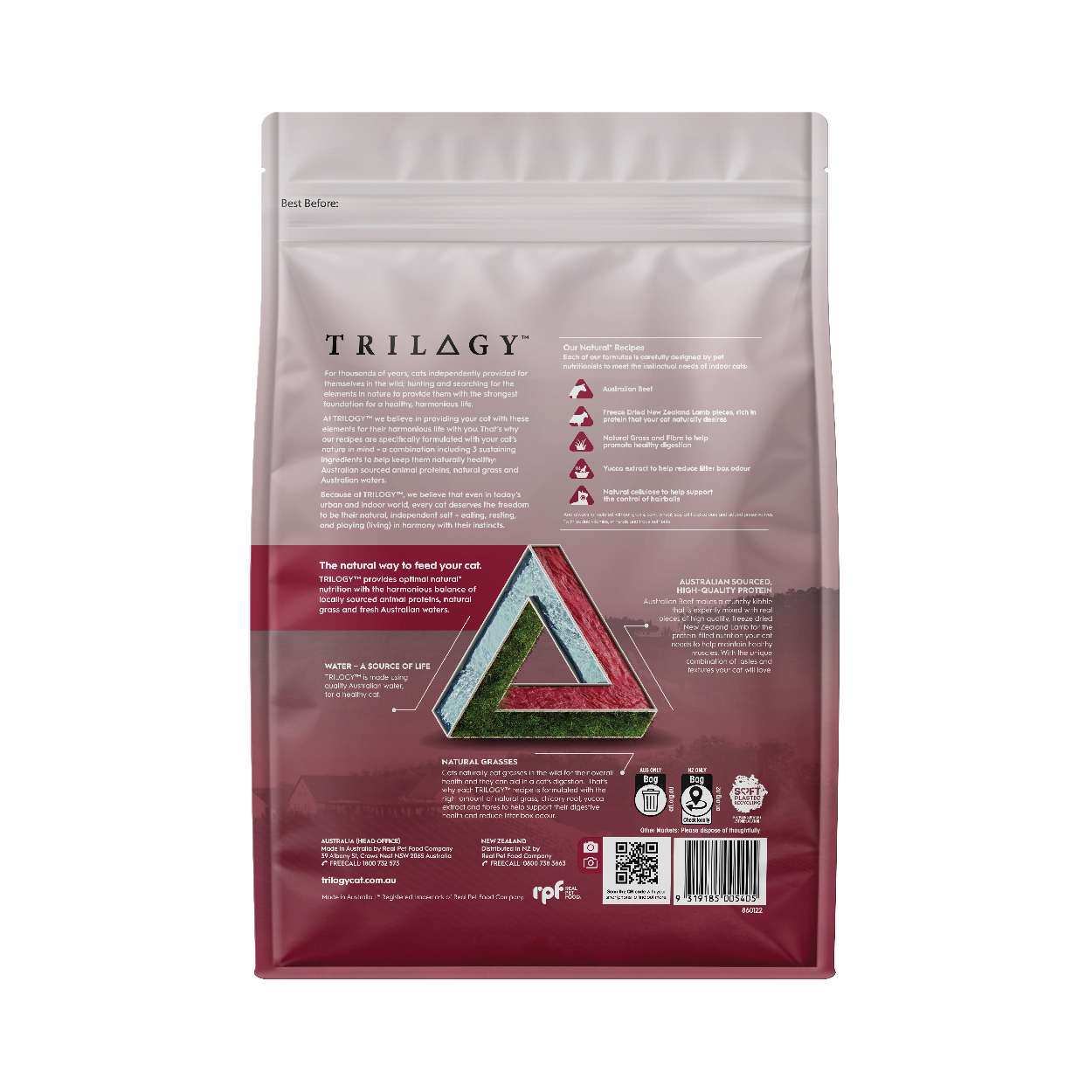 Trilogy奇境| 凍乾無穀成貓糧| 澳洲牛肉+紐西蘭羊肺| 1.8kg