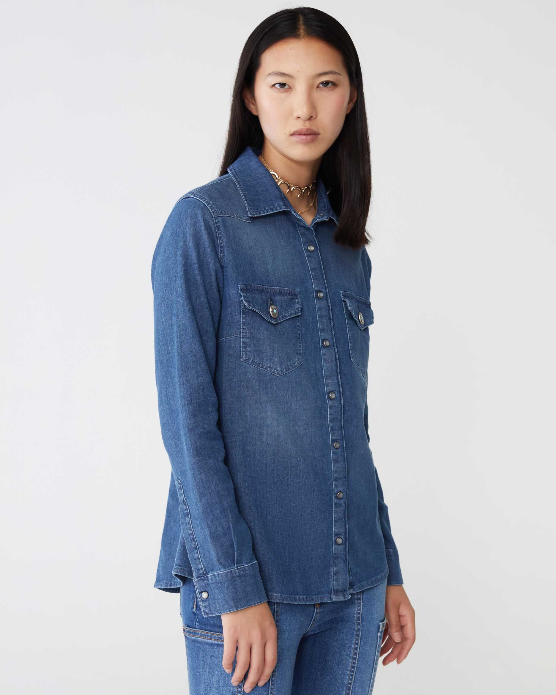 1SJ0503-076 [SHAFT JEANS] Camicia 男友牛仔褲 #CP1D6AD1405 (EU)