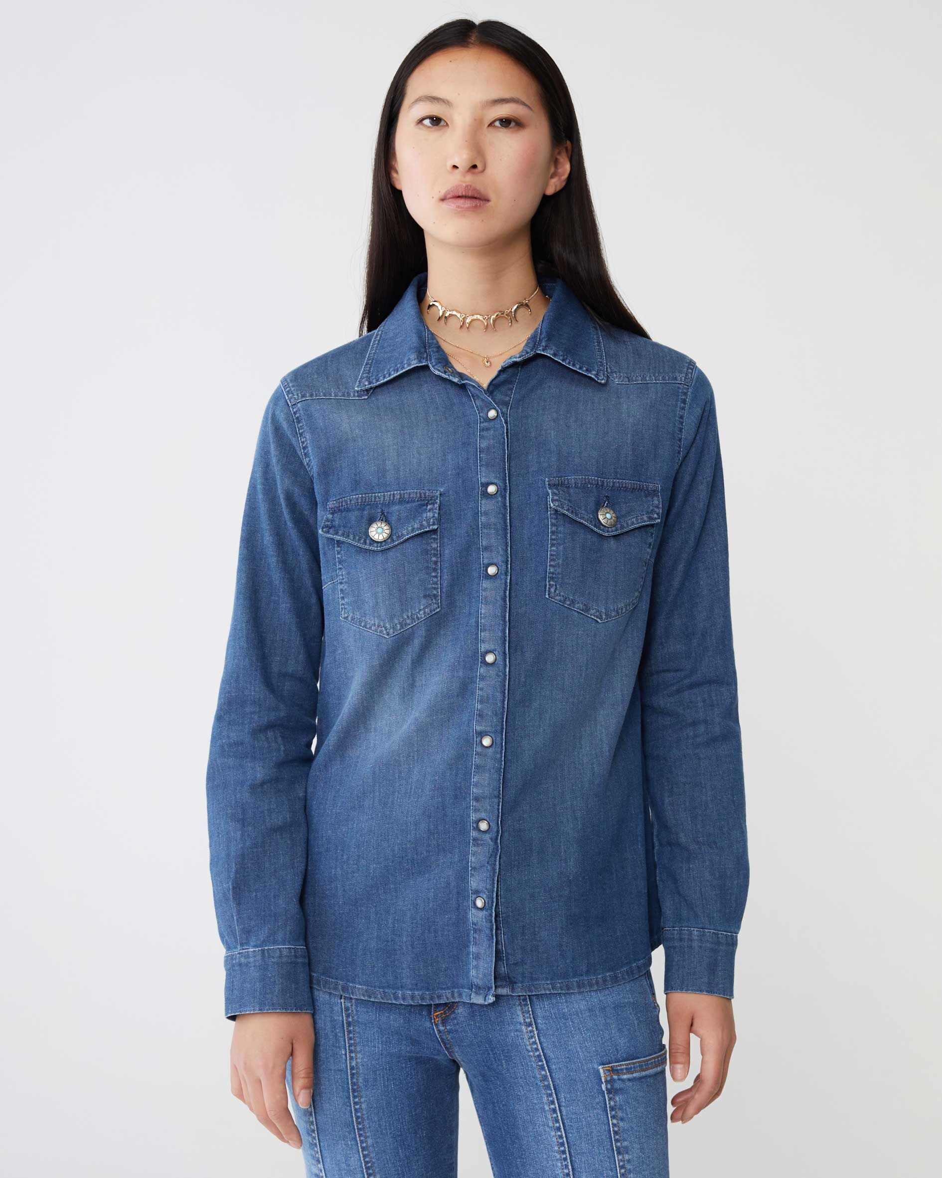 1SJ0503-076 [SHAFT JEANS] Camicia 男友牛仔褲 #CP1D6AD1405 (EU)