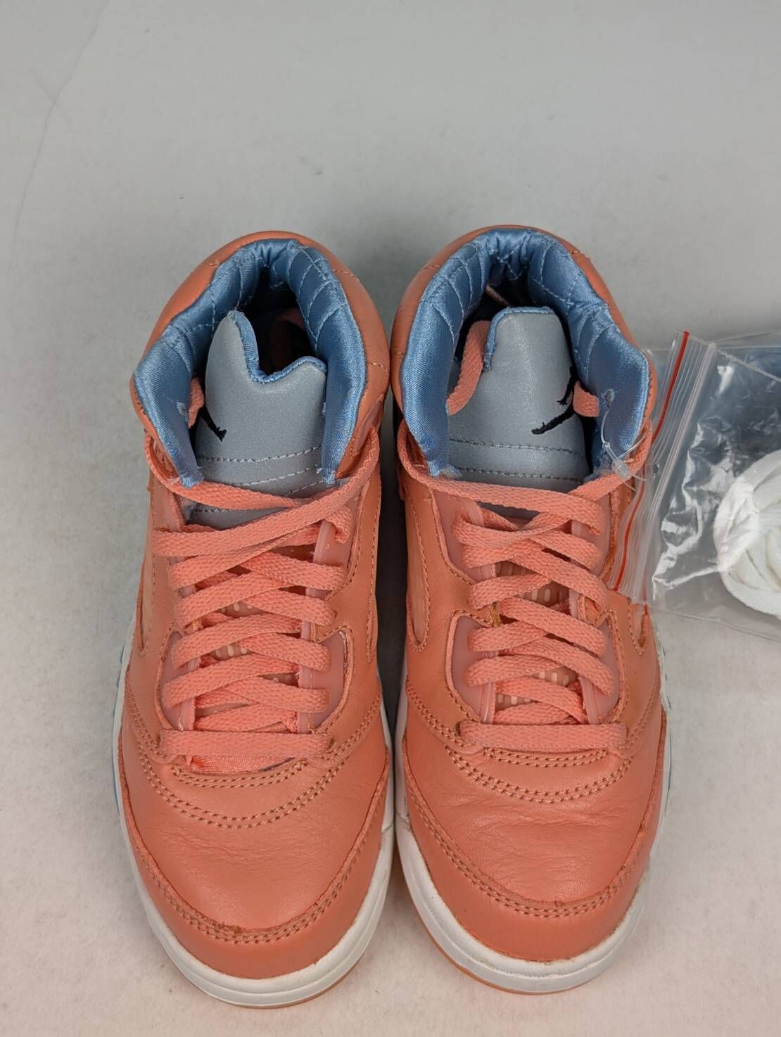 微瑕疵-左右腳鞋底泛黃 DV4980-641 13C DJ Khaled X Air Jordan 5 "Crimson Bliss" PS 聯名款 緋紅極樂 粉橘 中童