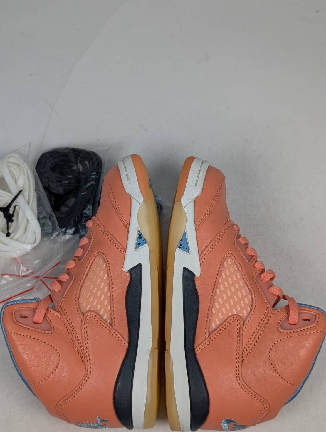微瑕疵-左右腳鞋底泛黃 DV4980-641 13C DJ Khaled X Air Jordan 5 "Crimson Bliss" PS 聯名款 緋紅極樂 粉橘 中童