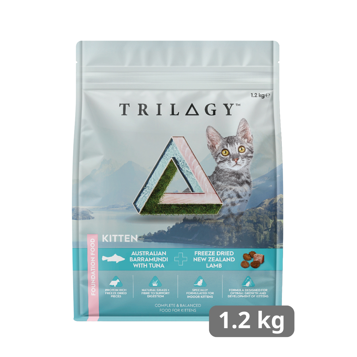 Trilogy奇境| 凍乾無穀幼貓糧| 澳洲尖吻鱸魚及吞拿魚+紐西蘭羊肺凍乾| 1.2kg