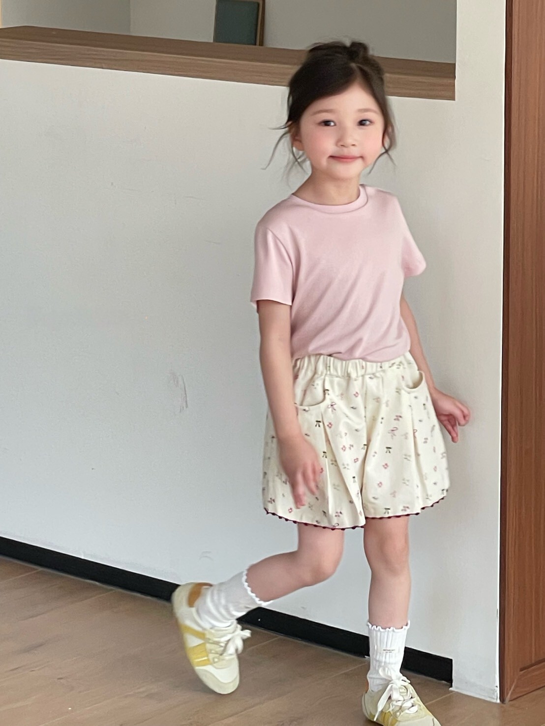 甜心小碎花澎澎短褲