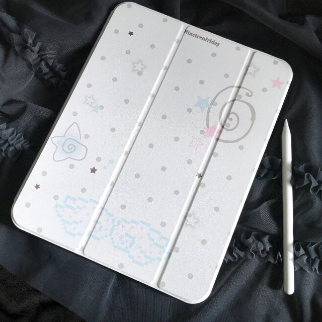 【預購】Nineteen Friday 3D 天使翅膀 點點 星星 iPad 1+1 平板保護套 送替換素面套