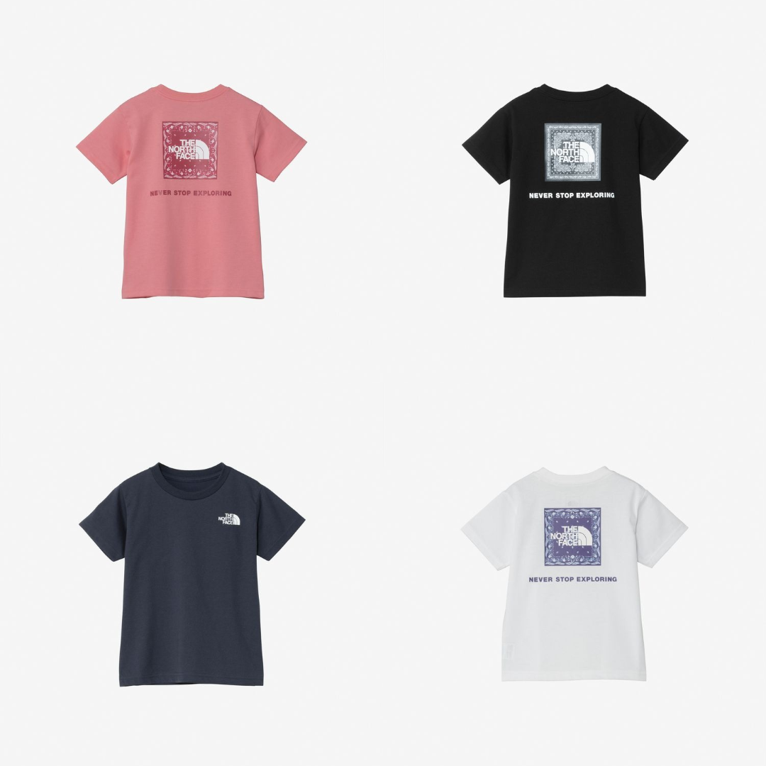 限時折扣預購┃日本 中童款 THE NORTH FACE BANDANA SQUARE LOGO TEE 變形蟲 短T