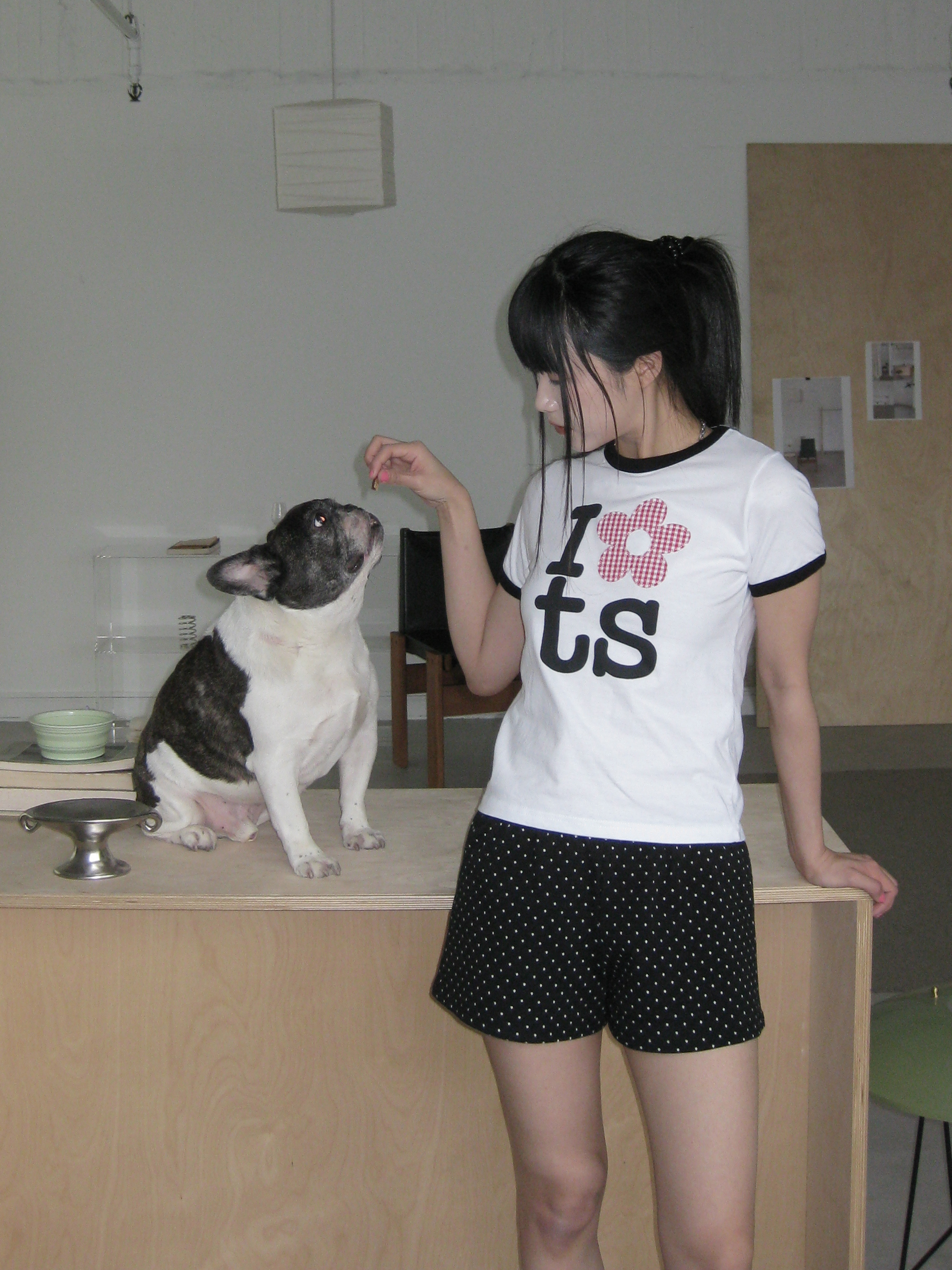 【discount】check flower crop t-shirt #上衣