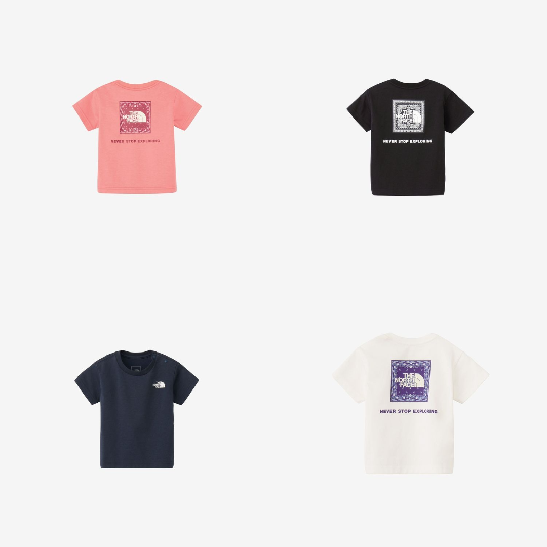 限時折扣預購┃日本 嬰兒款 THE NORTH FACE BANDANA SQUARE LOGO TEE 變形蟲 短T