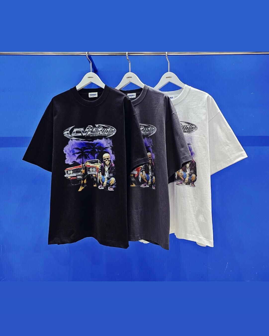 OverSize英文字圖案短袖Tee COVILL-259T